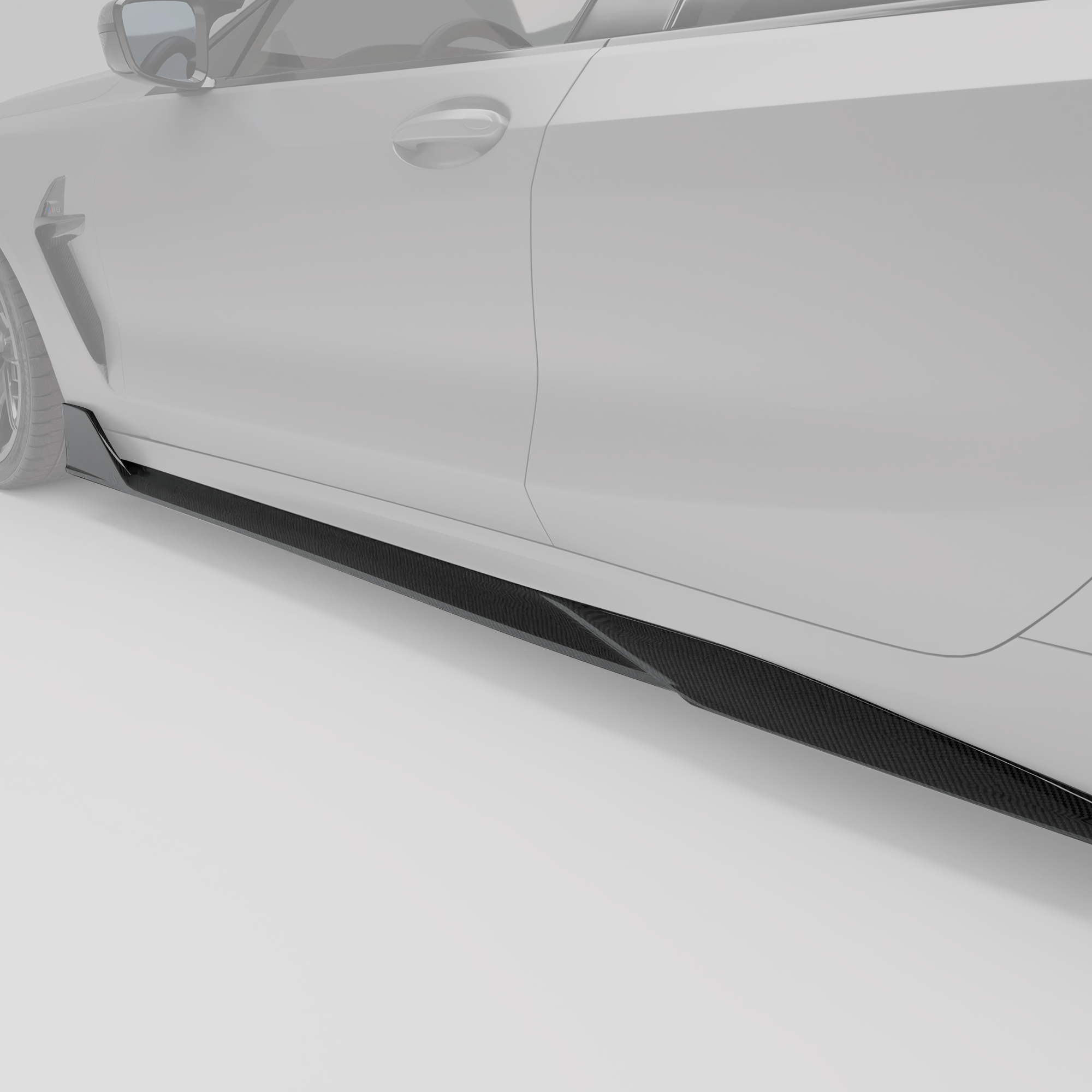 RevoZport Carbon Fiber Side Skirts Compatible With BMW M8 F93