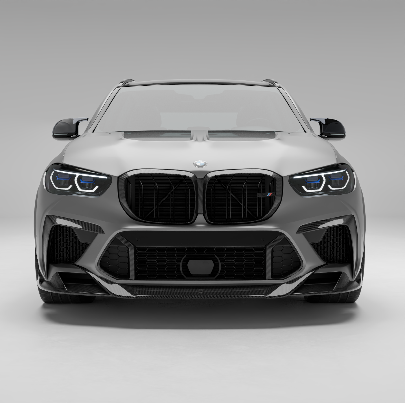 RevoZport Carbon Fiber Air Intake Trim Compatible With BMW X5M F95 PRE LCI