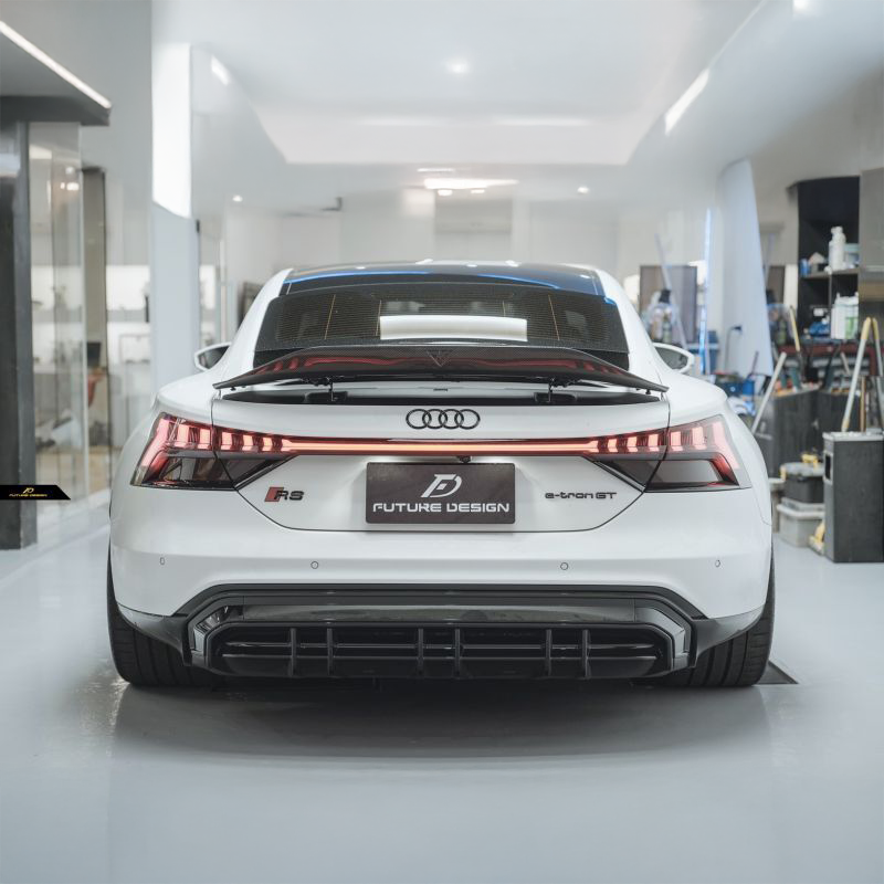 Future Design Carbon Fibre Rear Spoiler Compatible With Audi E-Tron GT