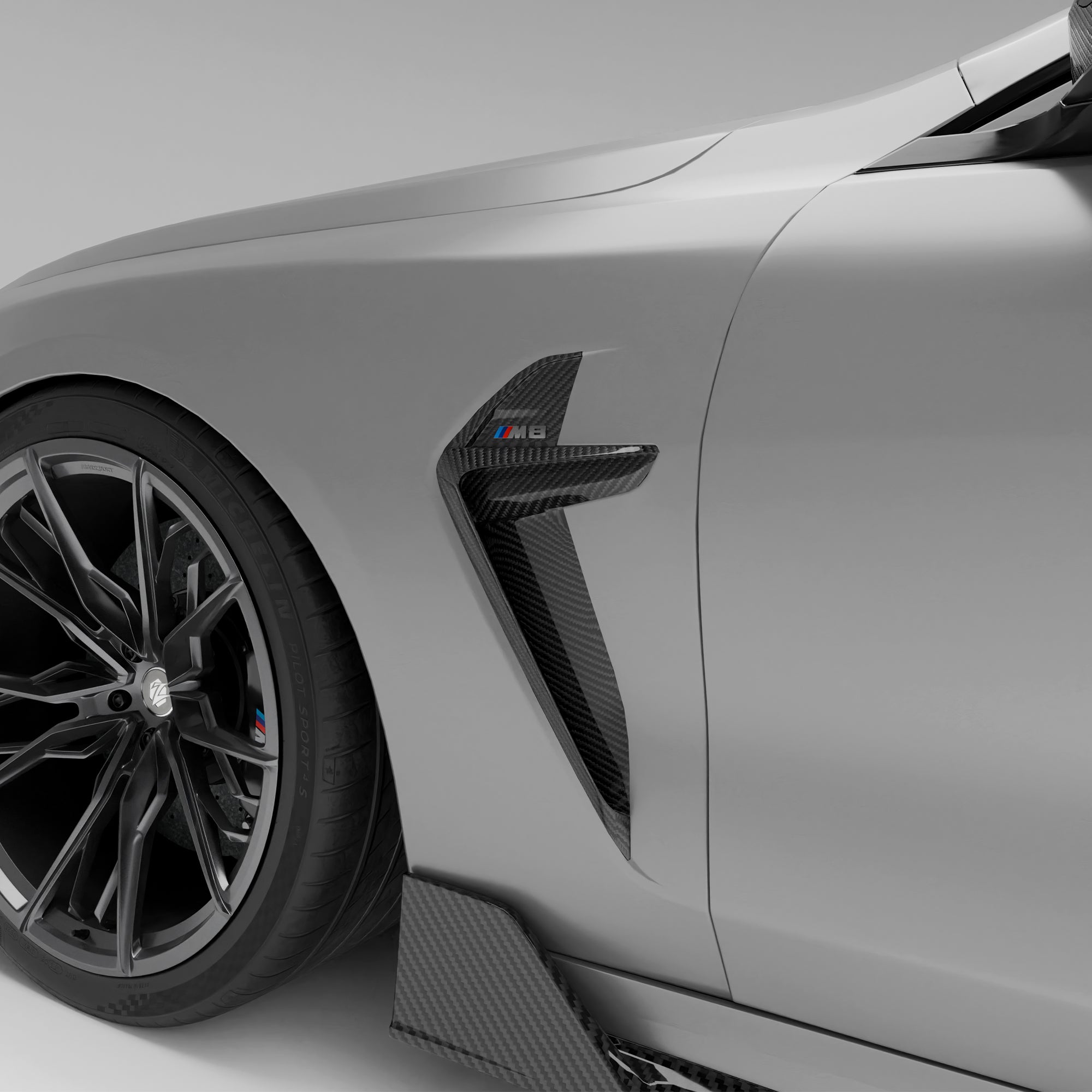 RevoZport Carbon Fiber Side Vents Compatible With BMW M8 F91 F92 F93