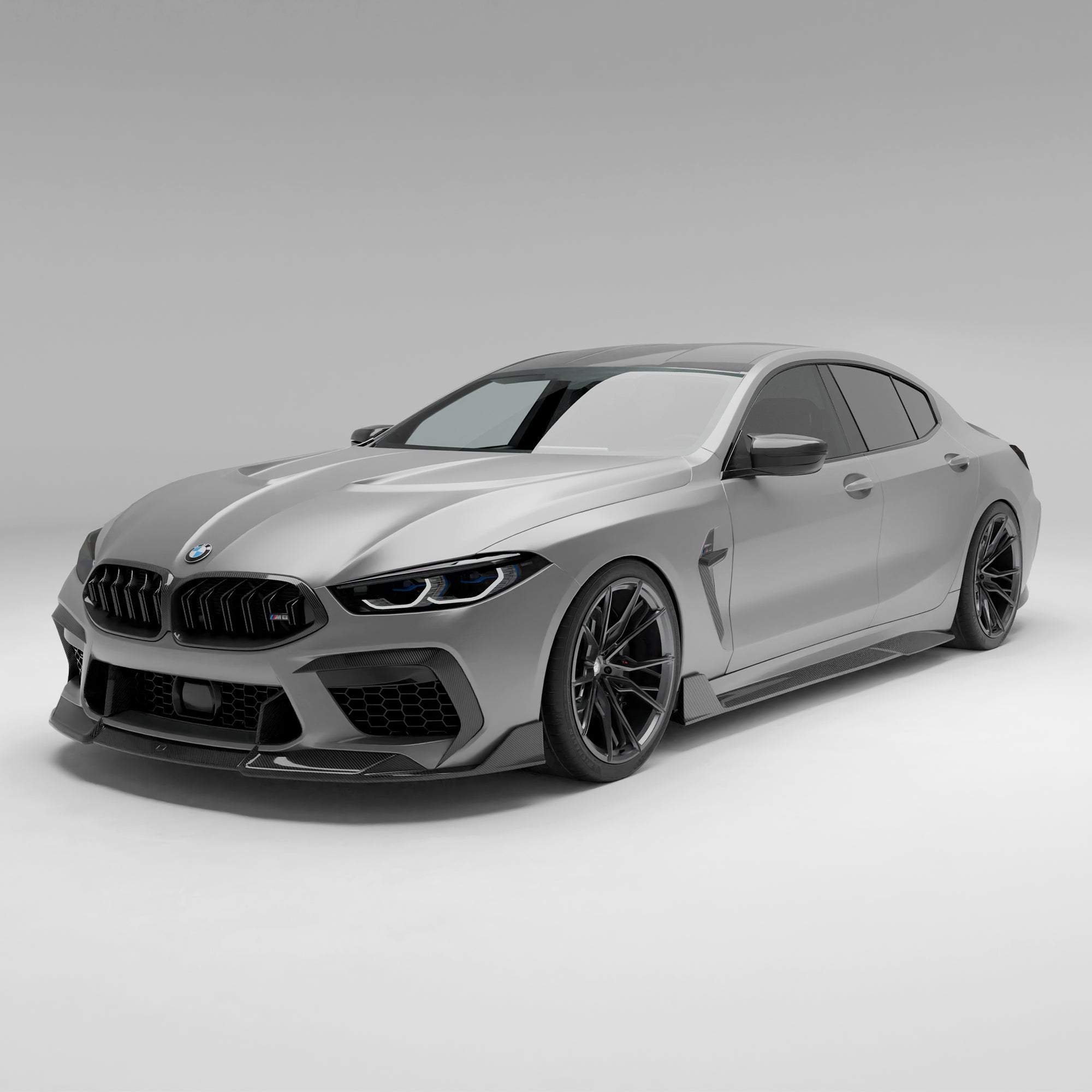 RevoZport Carbon Fiber Front Lip Compatible With BMW M8 F91 F92 F93
