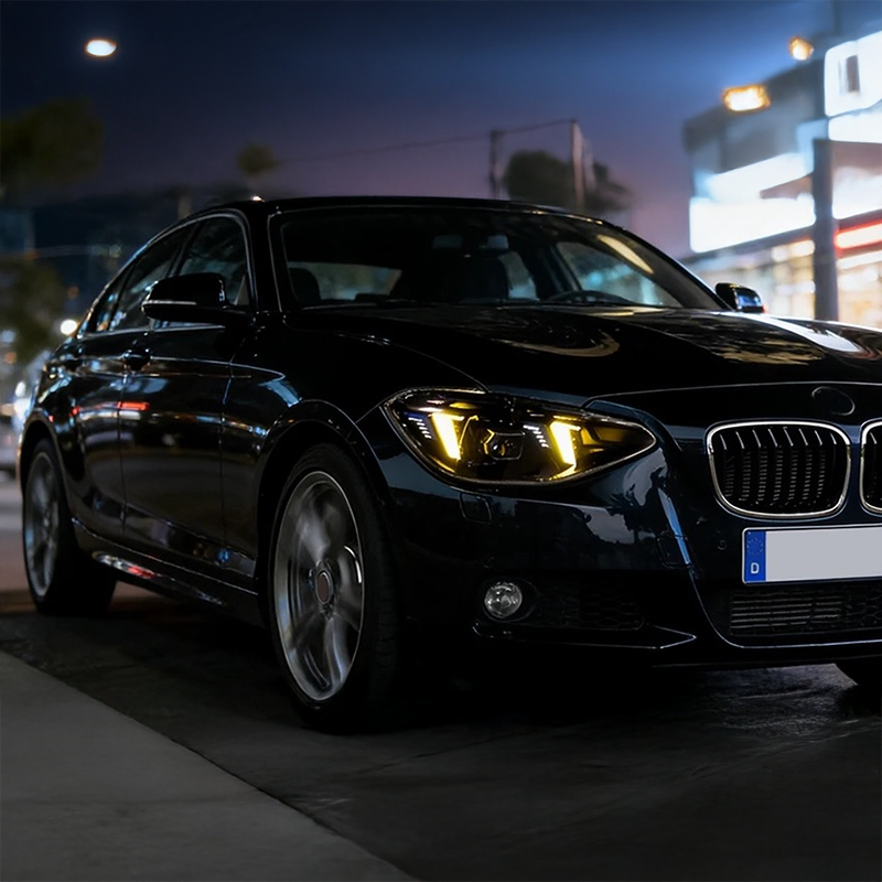 V3 Headlight Upgrade With Yellow DRL - Compatible with BMW 1 Series (F20/F21)