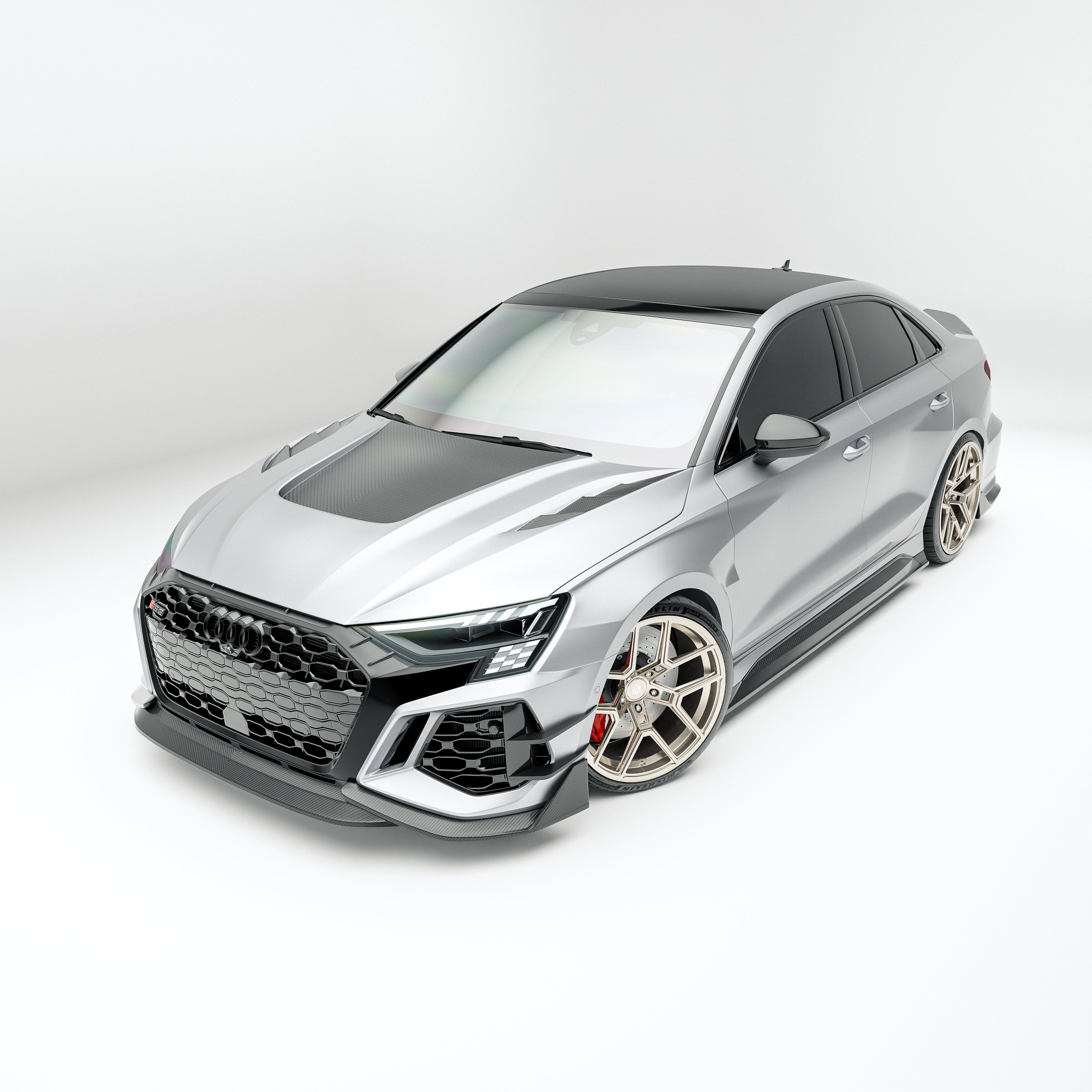 RevoZport Carbon Fiber Hood Compatible With Audi RS3 8Y Limousine