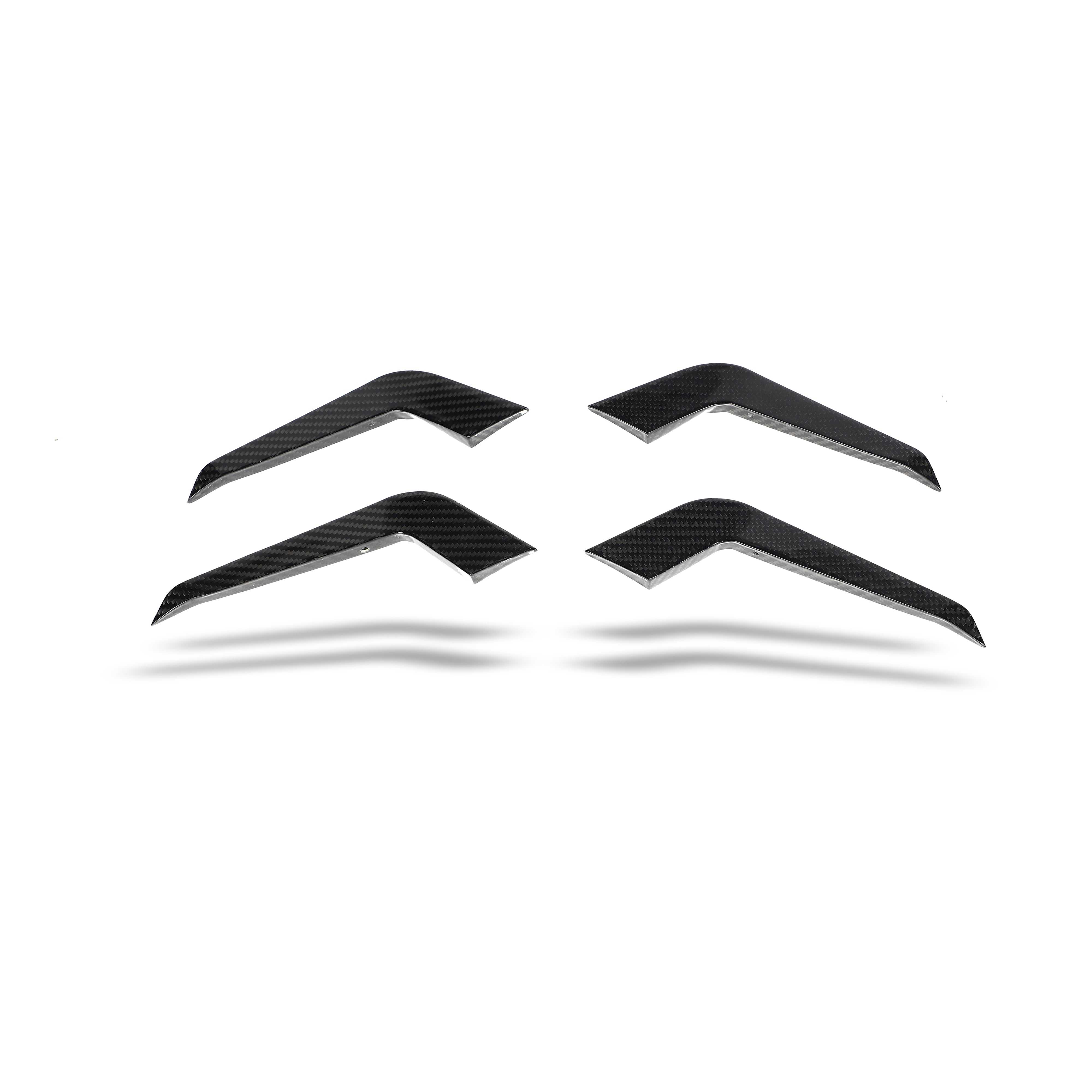 RevoZport Carbon Fiber Canards Compatible With Audi RS4 B9.5 Facelift
