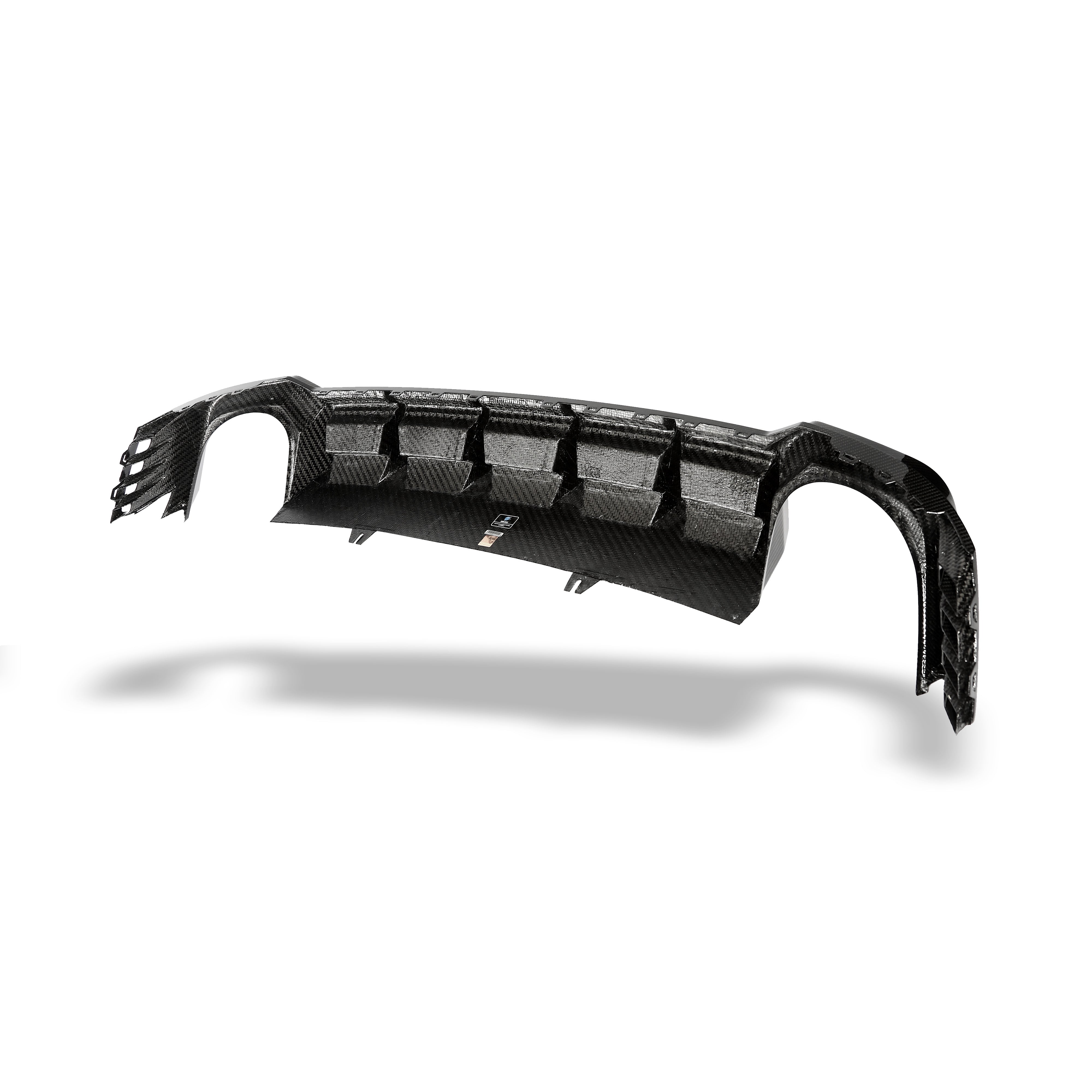 RevoZport Carbon Fiber Rear Diffuser Compatible With Audi RS4 B9.5 Facelift