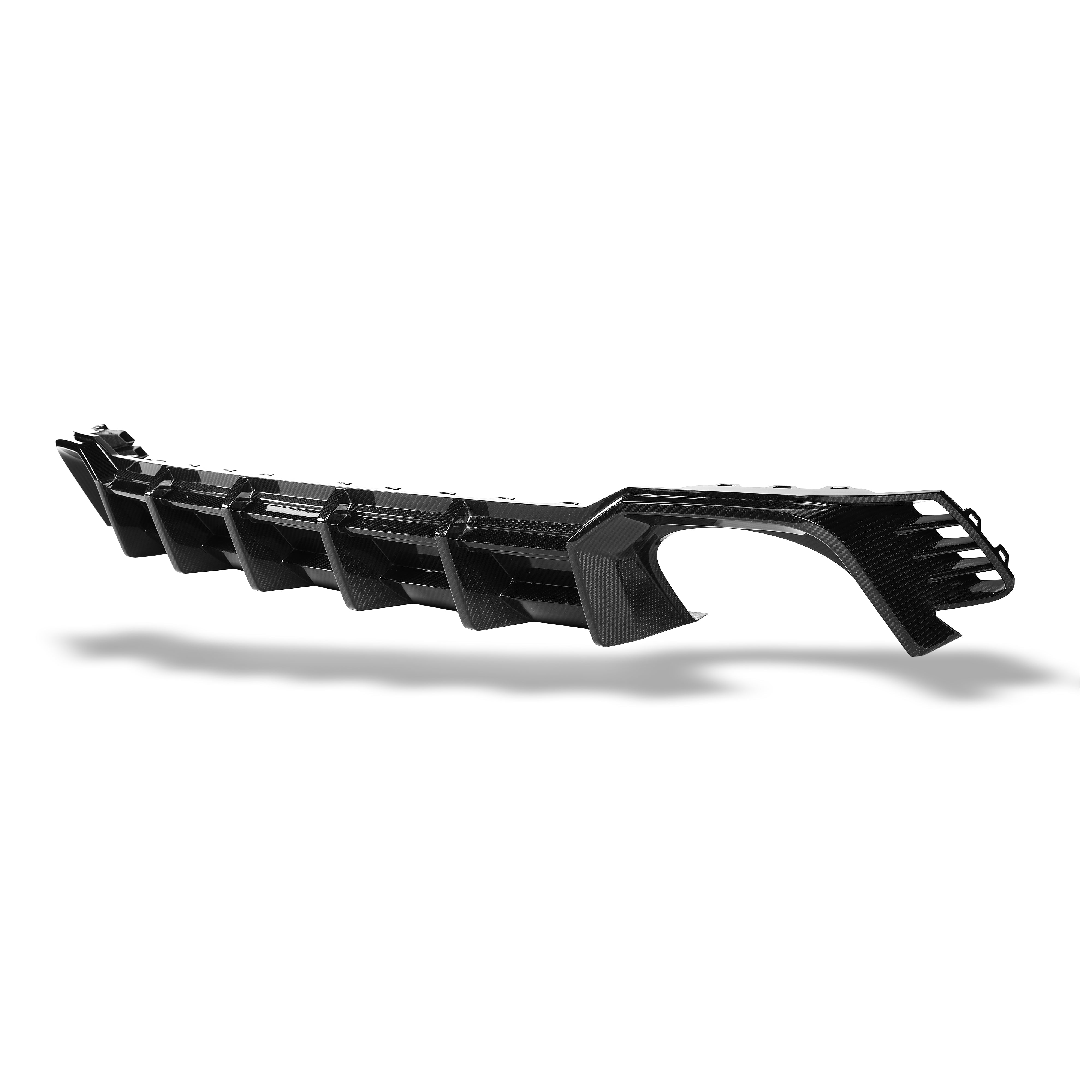 RevoZport Carbon Fiber Rear Diffuser Compatible With Audi RS4 B9.5 Facelift