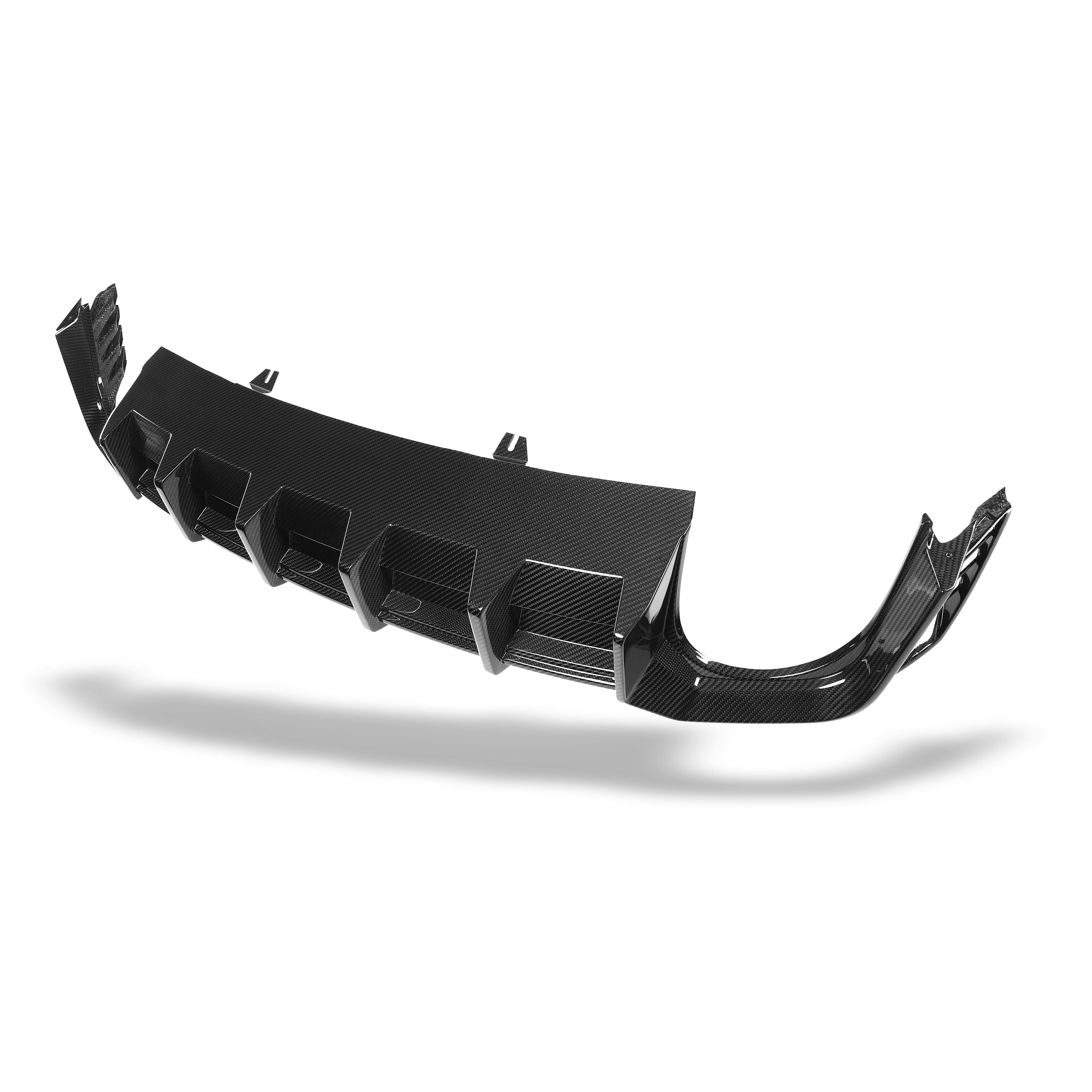 RevoZport Carbon Fiber Rear Diffuser Compatible With Audi RS4 B9.5 Facelift