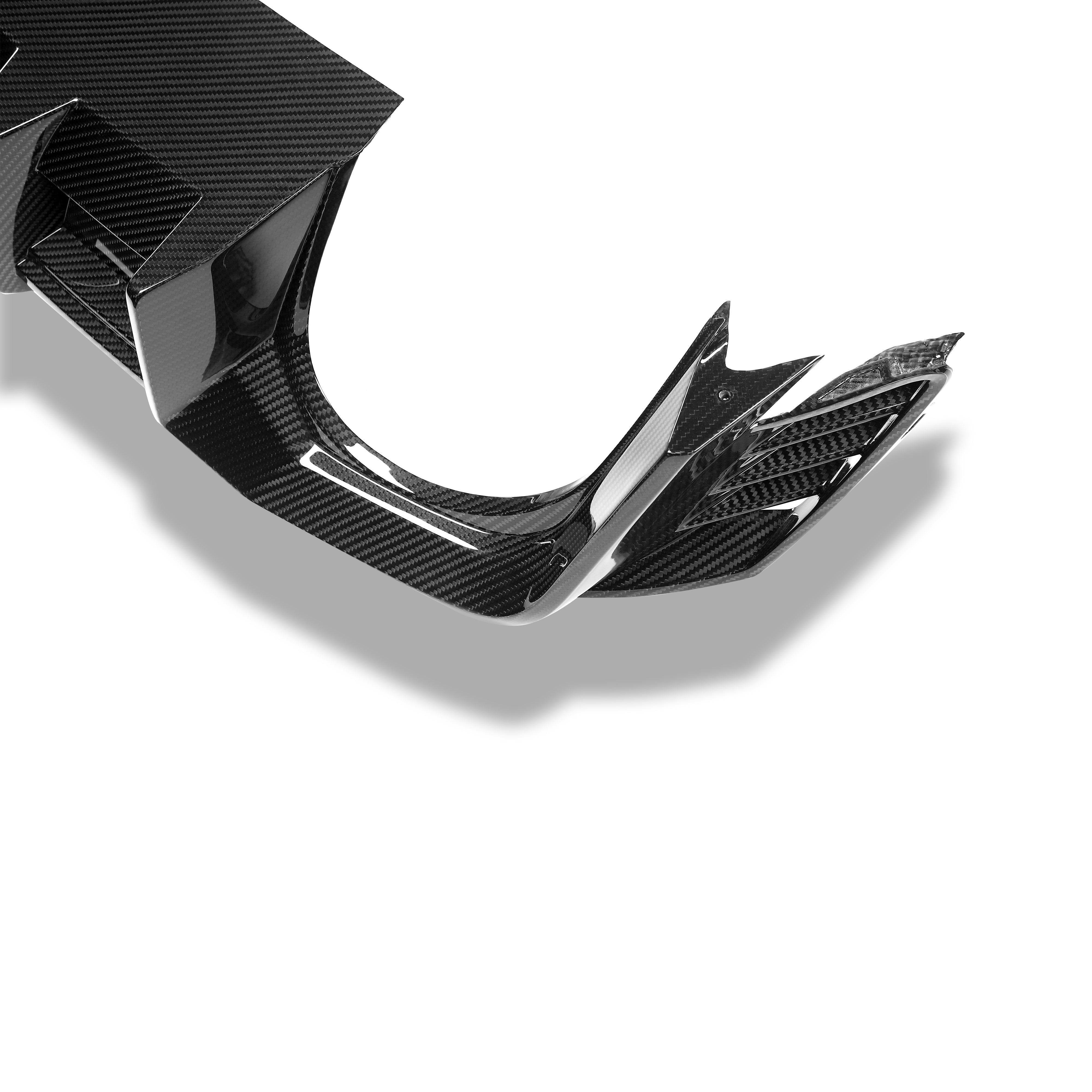 RevoZport Carbon Fiber Rear Diffuser Compatible With Audi RS4 B9.5 Facelift