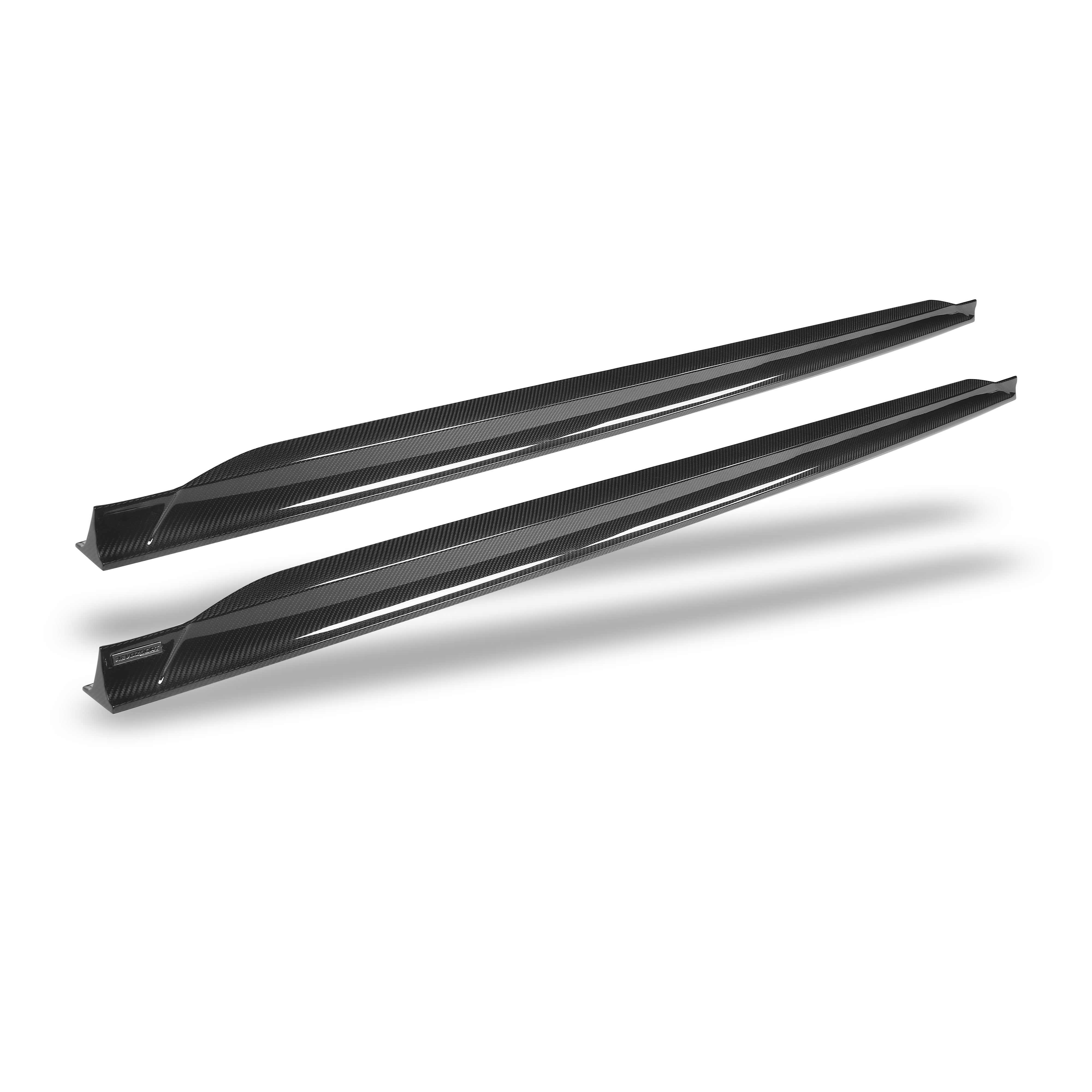 RevoZport Carbon Fiber Side Skirts Compatible With Audi RS4 B9.5 Facelift