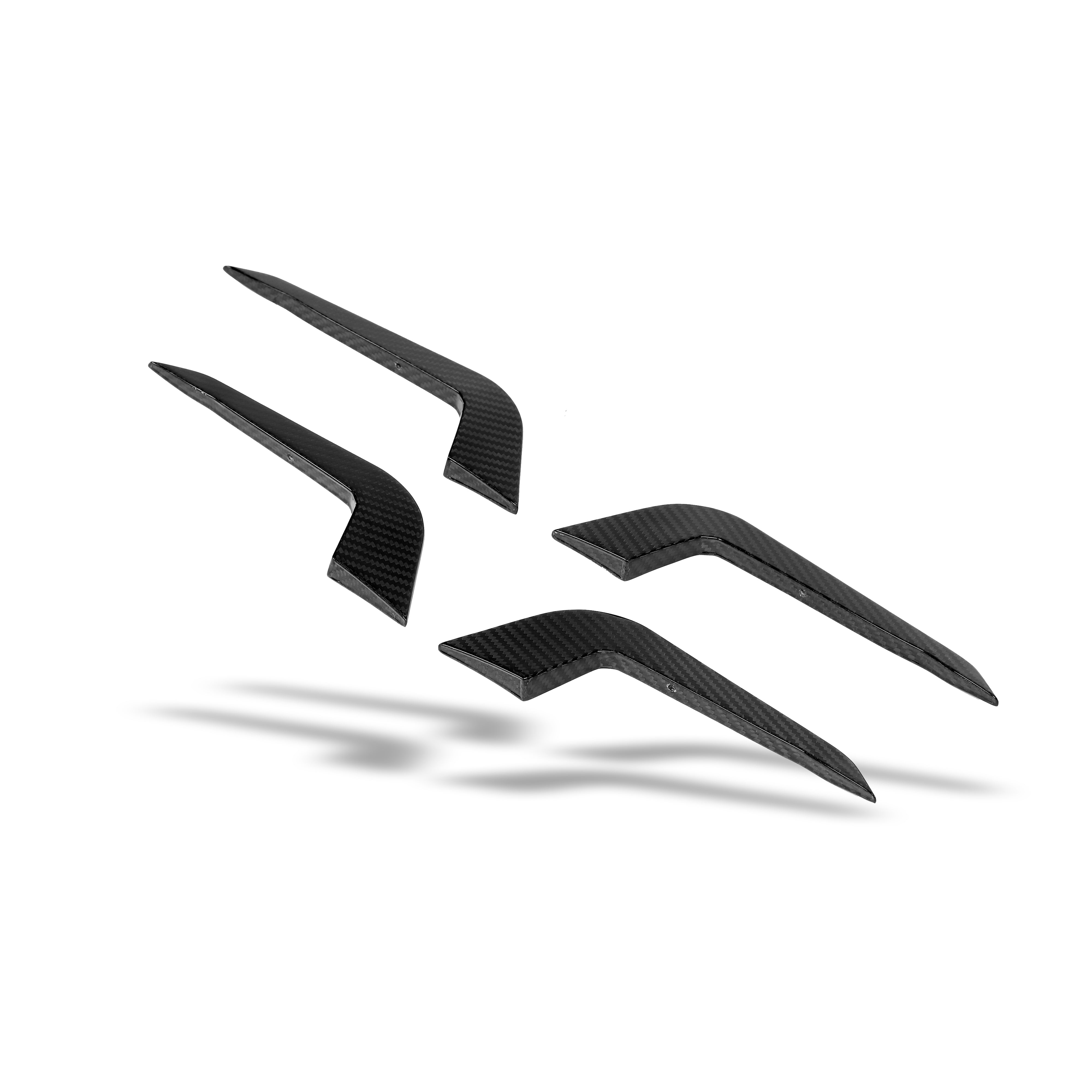 RevoZport Carbon Fiber Canards Compatible With Audi RS5 B9.5 Facelift Sportback
