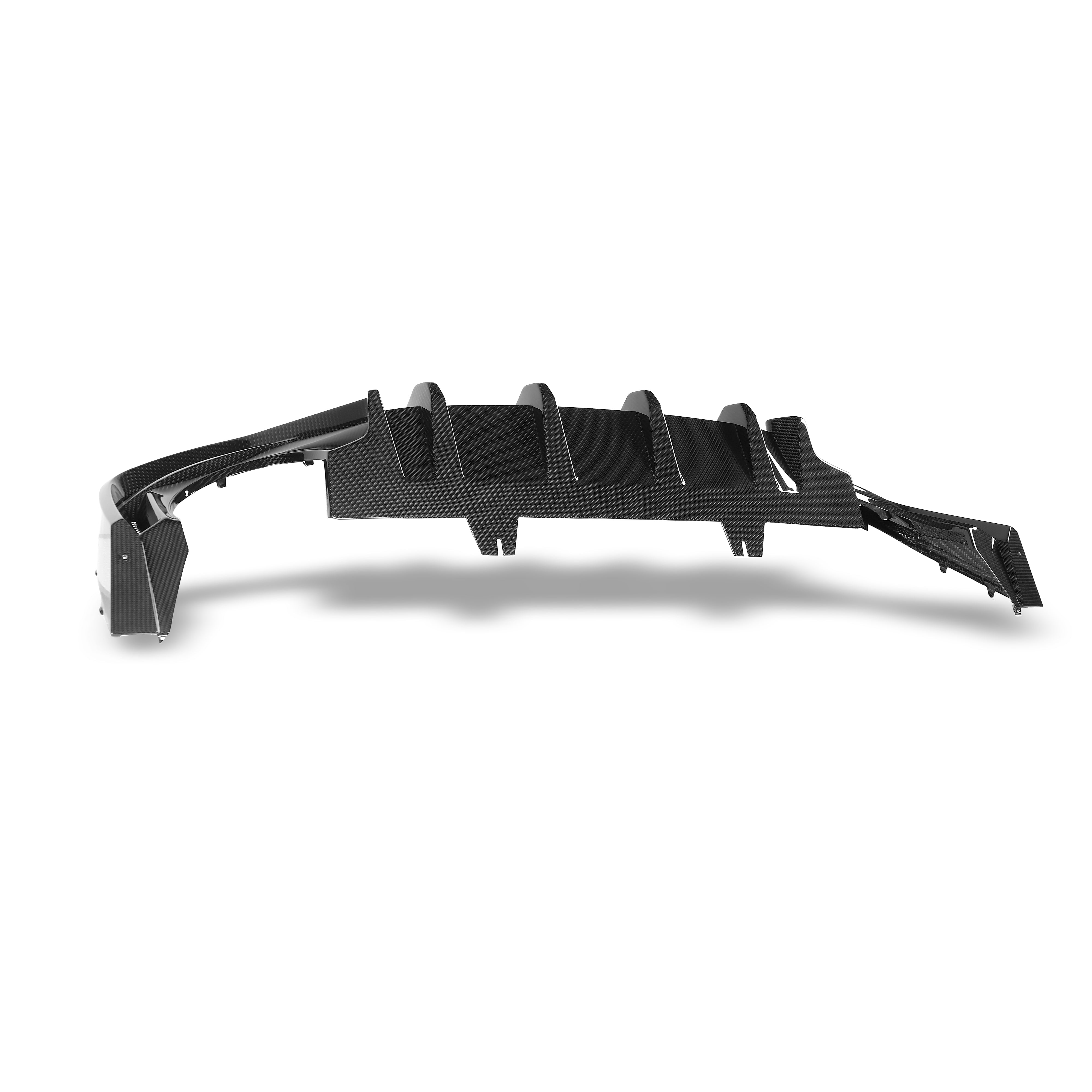 RevoZport Carbon Fiber Rear Diffuser Compatible With Audi RS5 B9.5 Facelift Sportback