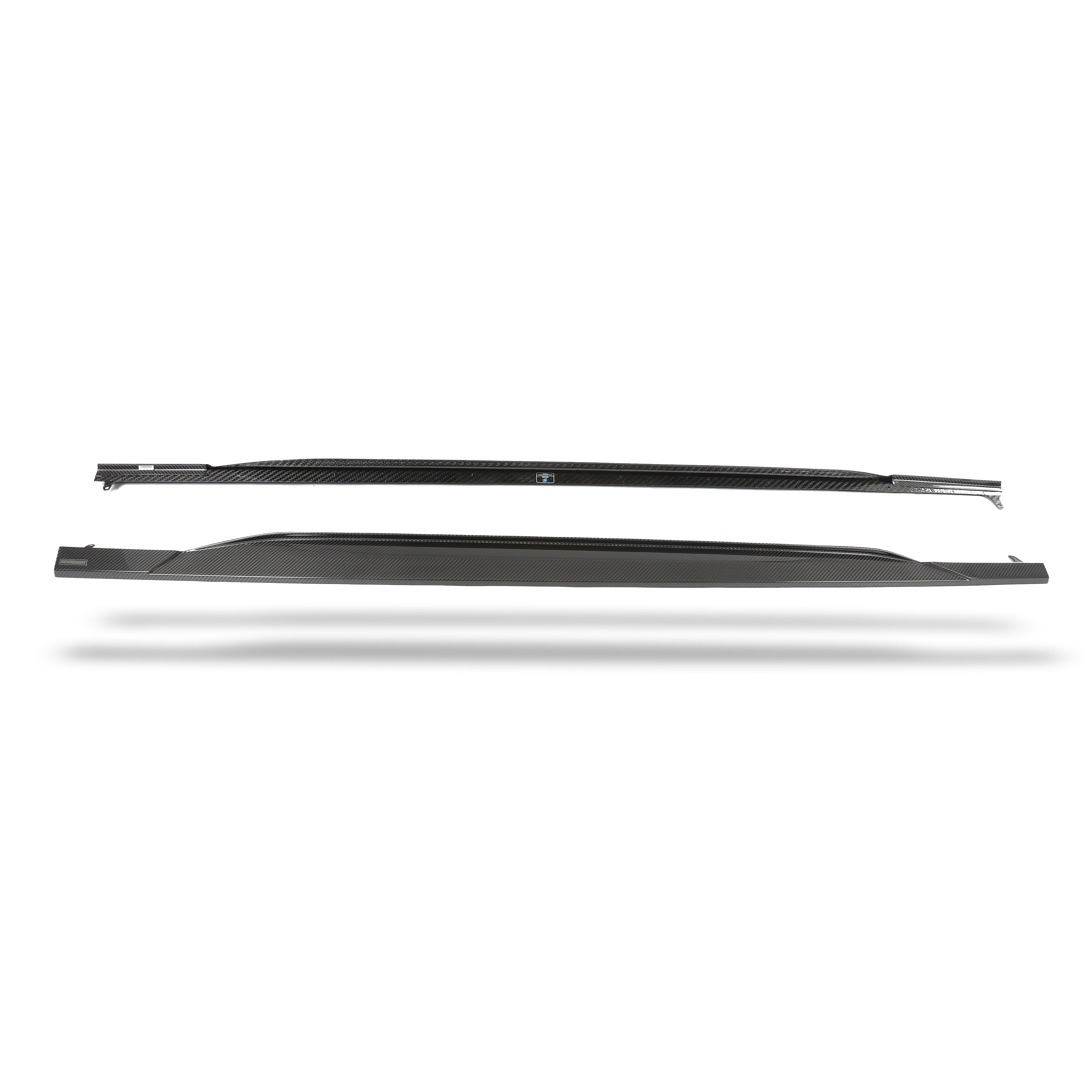 RevoZport Carbon Fiber Side Skirts Compatible With Audi RS6 C8