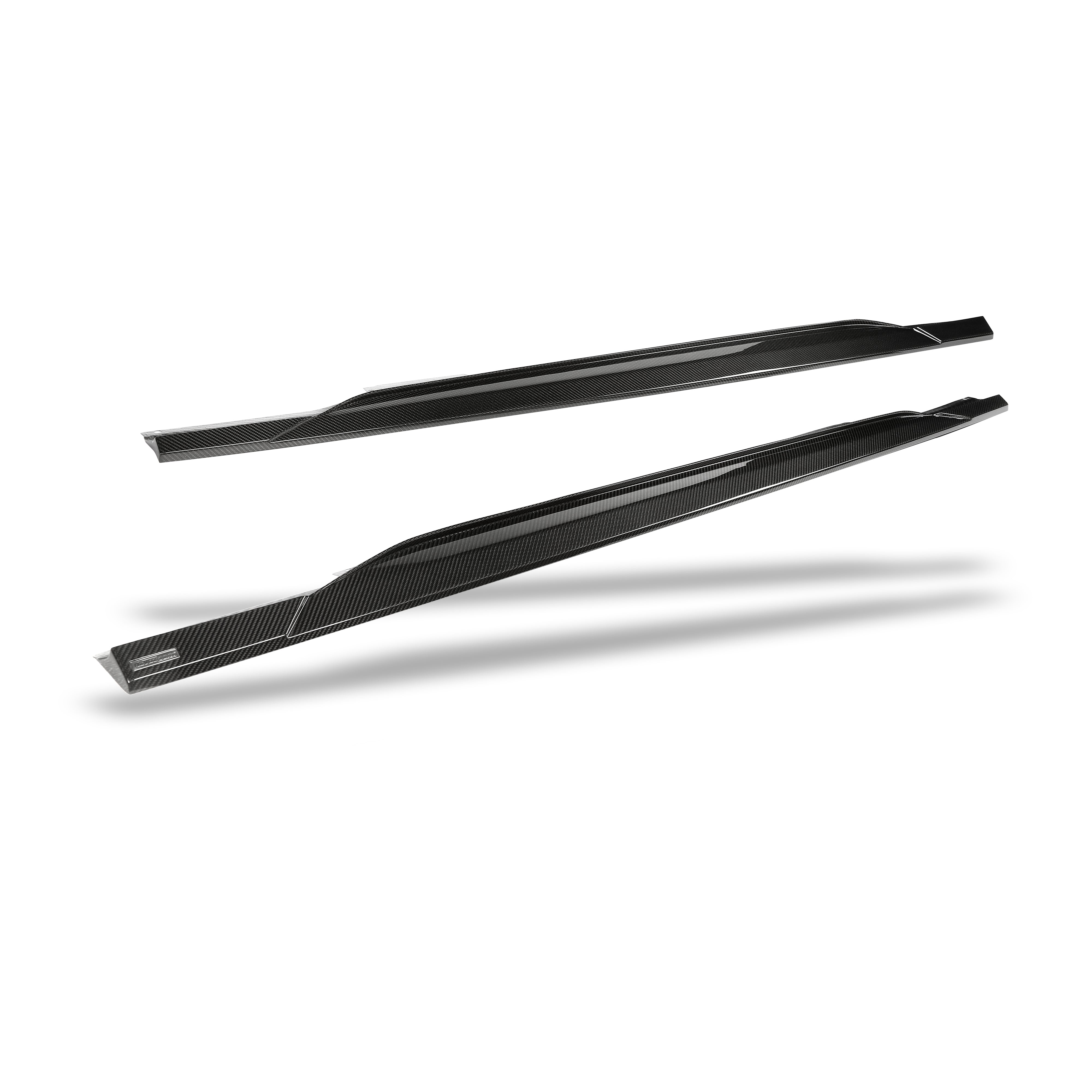 RevoZport Carbon Fiber Side Skirts Compatible With Audi RS7 C8