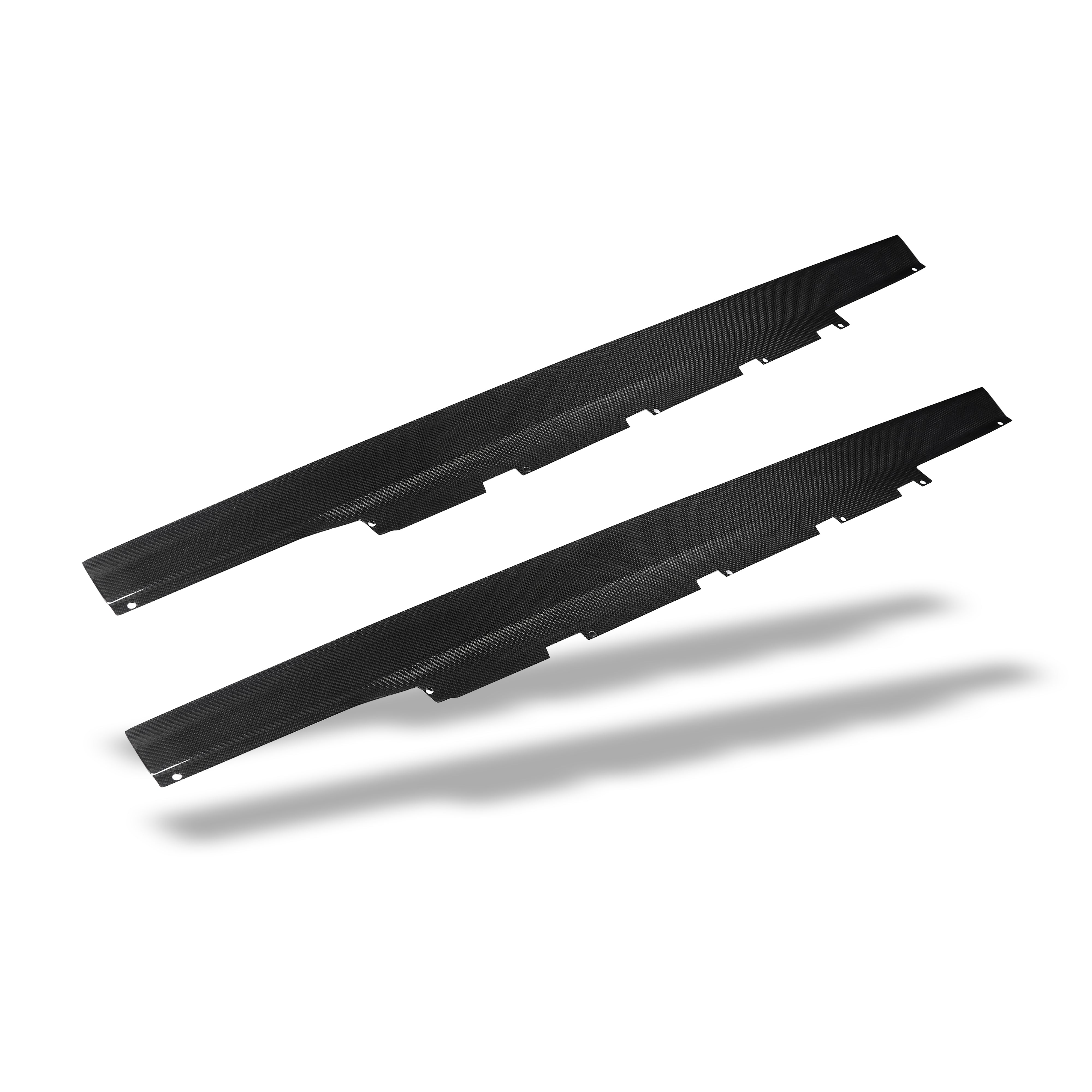 RevoZport Carbon Fiber Side Skirts Compatible With Audi RS7 C8