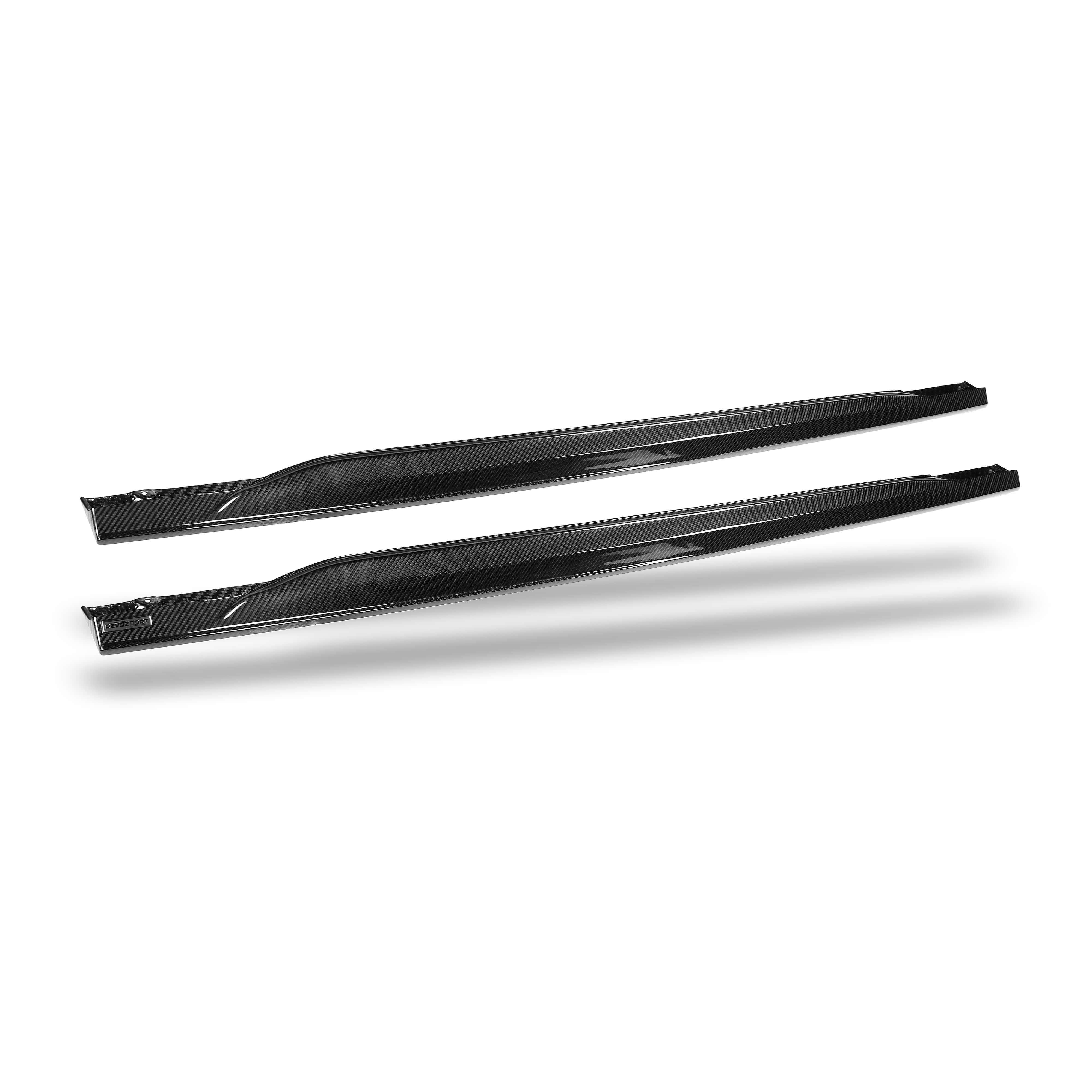 RevoZport Carbon Fiber Side Skirts Compatible With Audi RS5 B9.5 Coupe