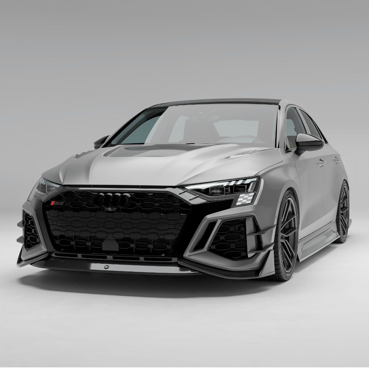 RevoZport Carbon Fiber Front Grill Compatible With Audi RS3 8Y Limousine
