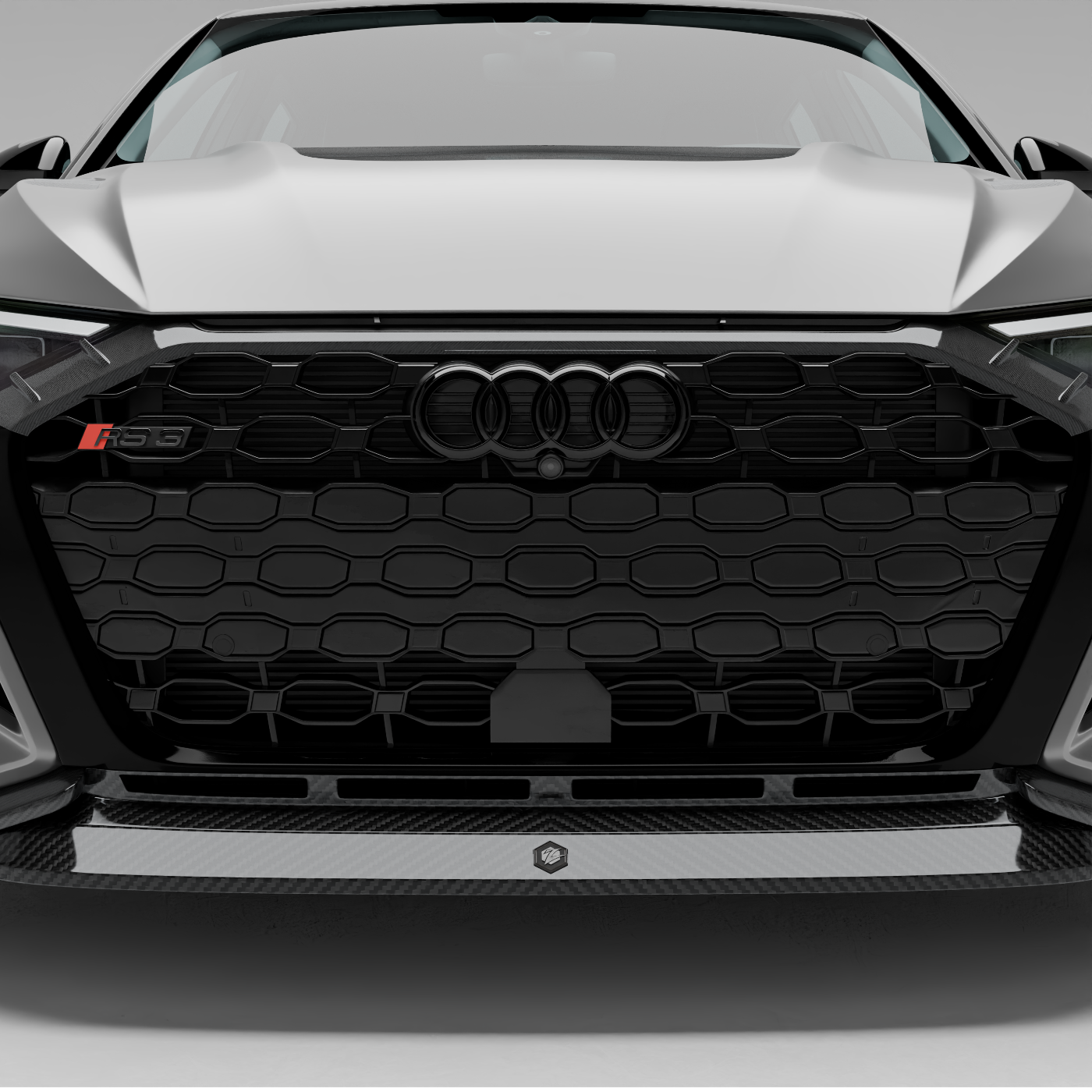 RevoZport Carbon Fiber Front Grill Compatible With Audi RS3 8Y Sportback