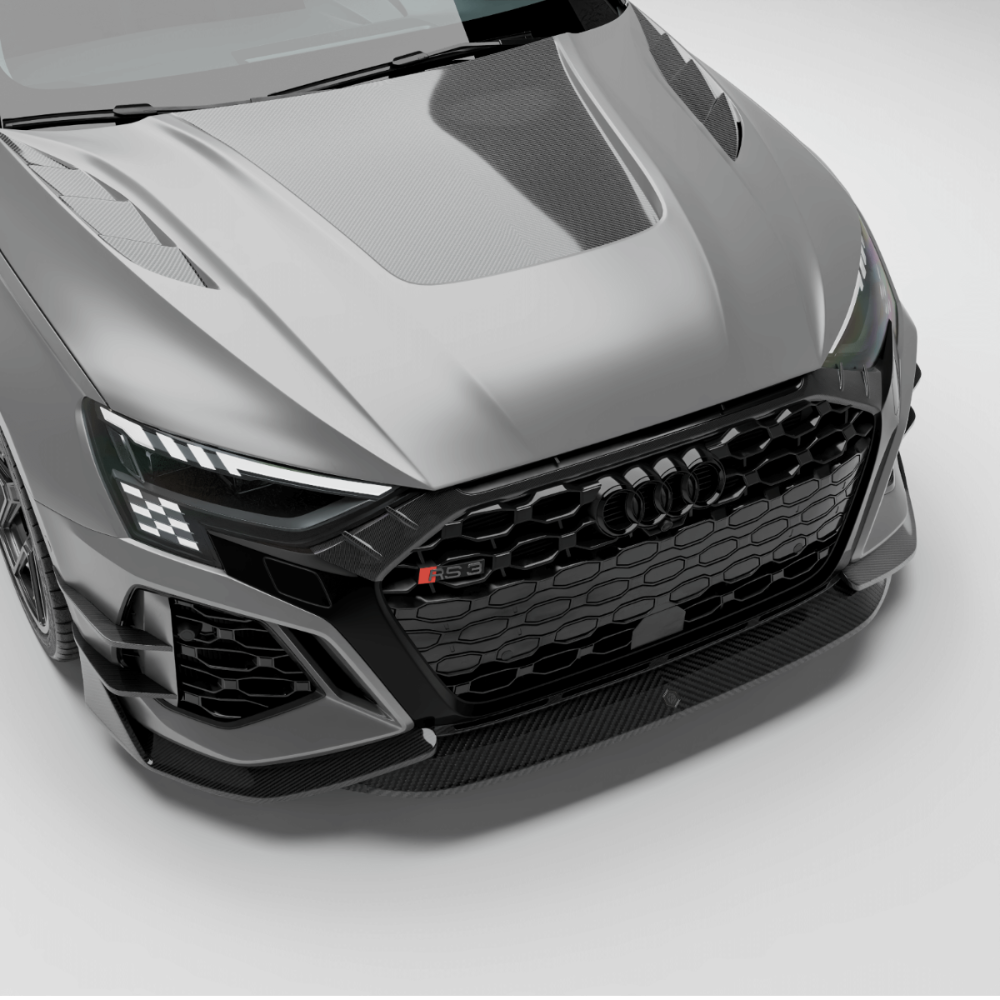 RevoZport Carbon Fiber Hood Compatible With Audi RS3 8Y Sportback