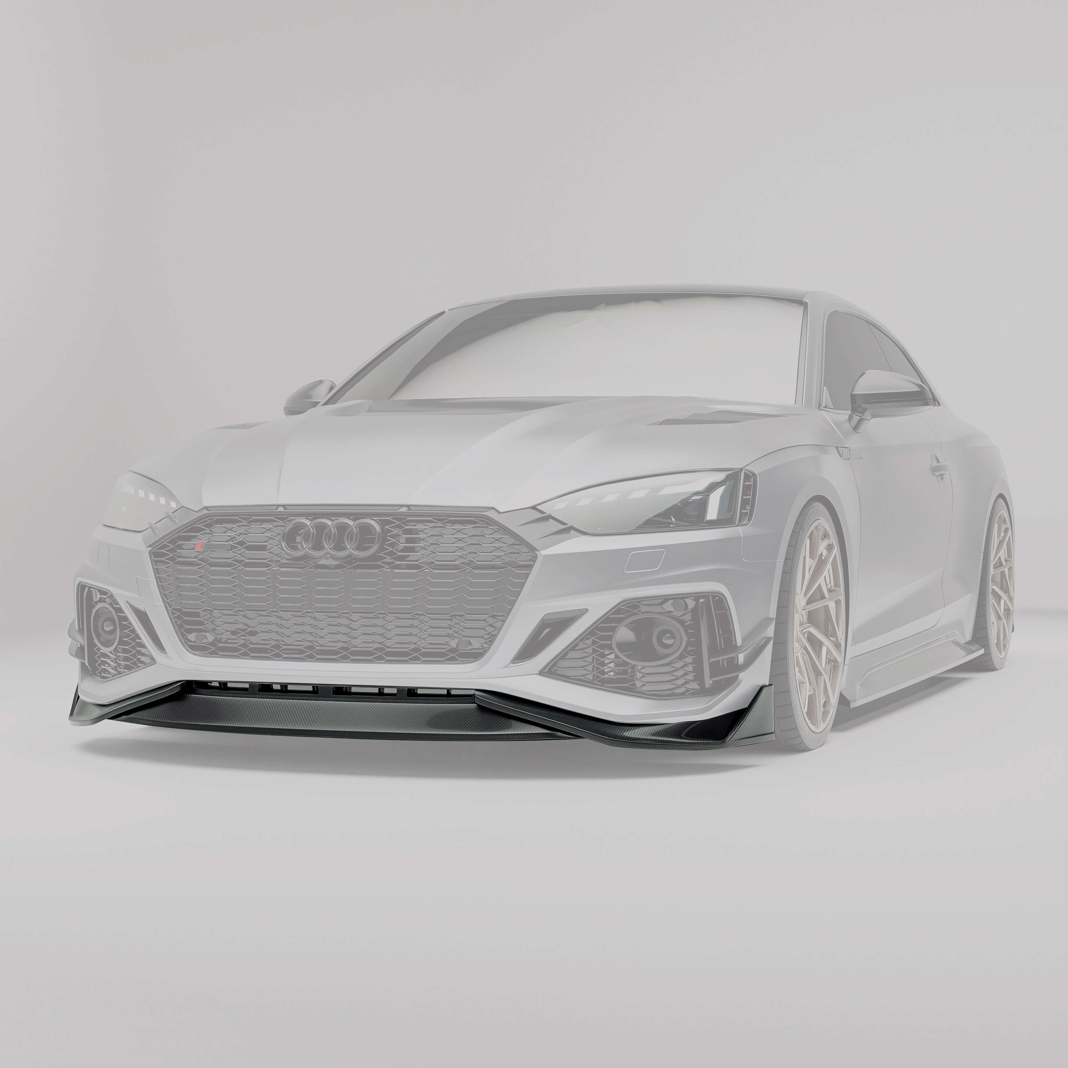 RevoZport Carbon Fiber Front Lip Compatible With Audi RS5 B9.5 Coupe