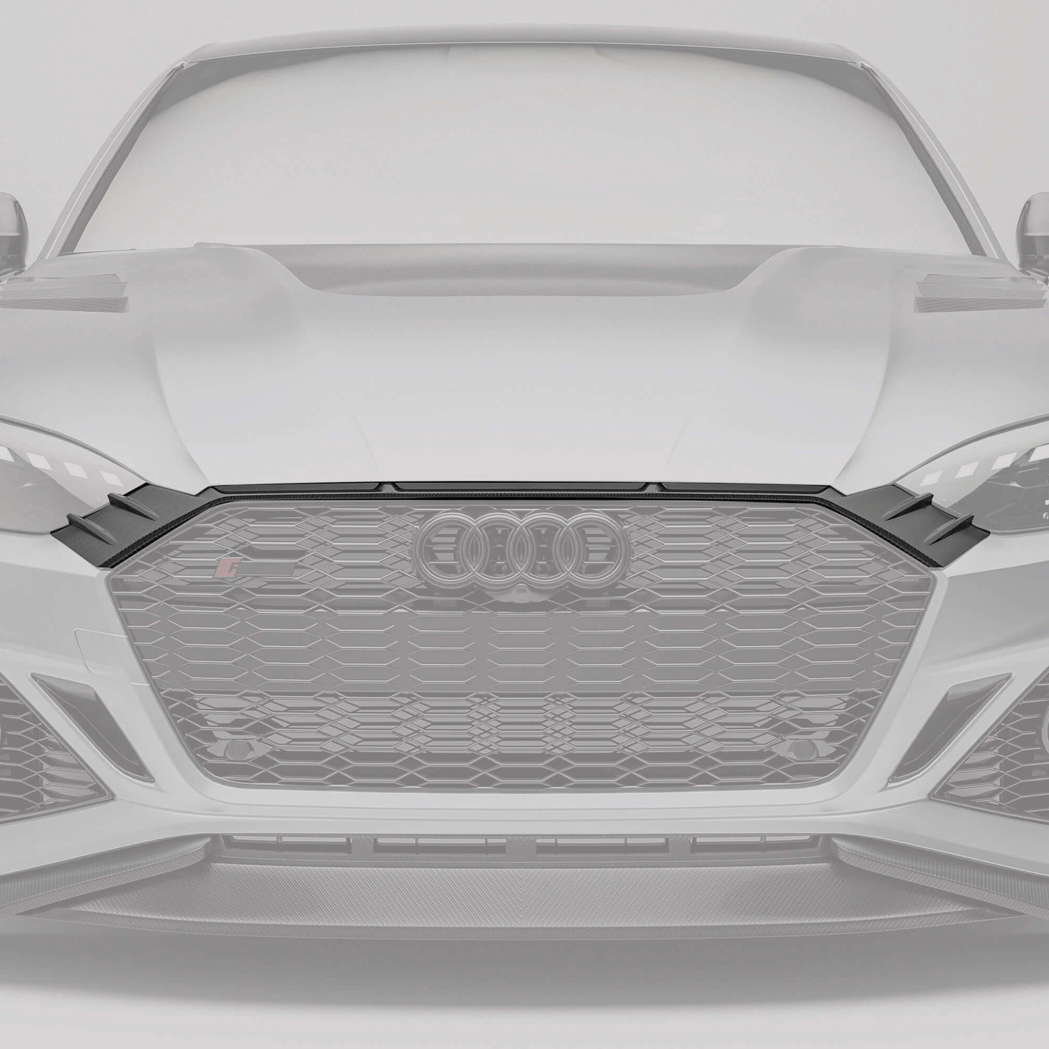 RevoZport Carbon Fiber Grille Compatible With Audi RS5 B9.5 Coupe