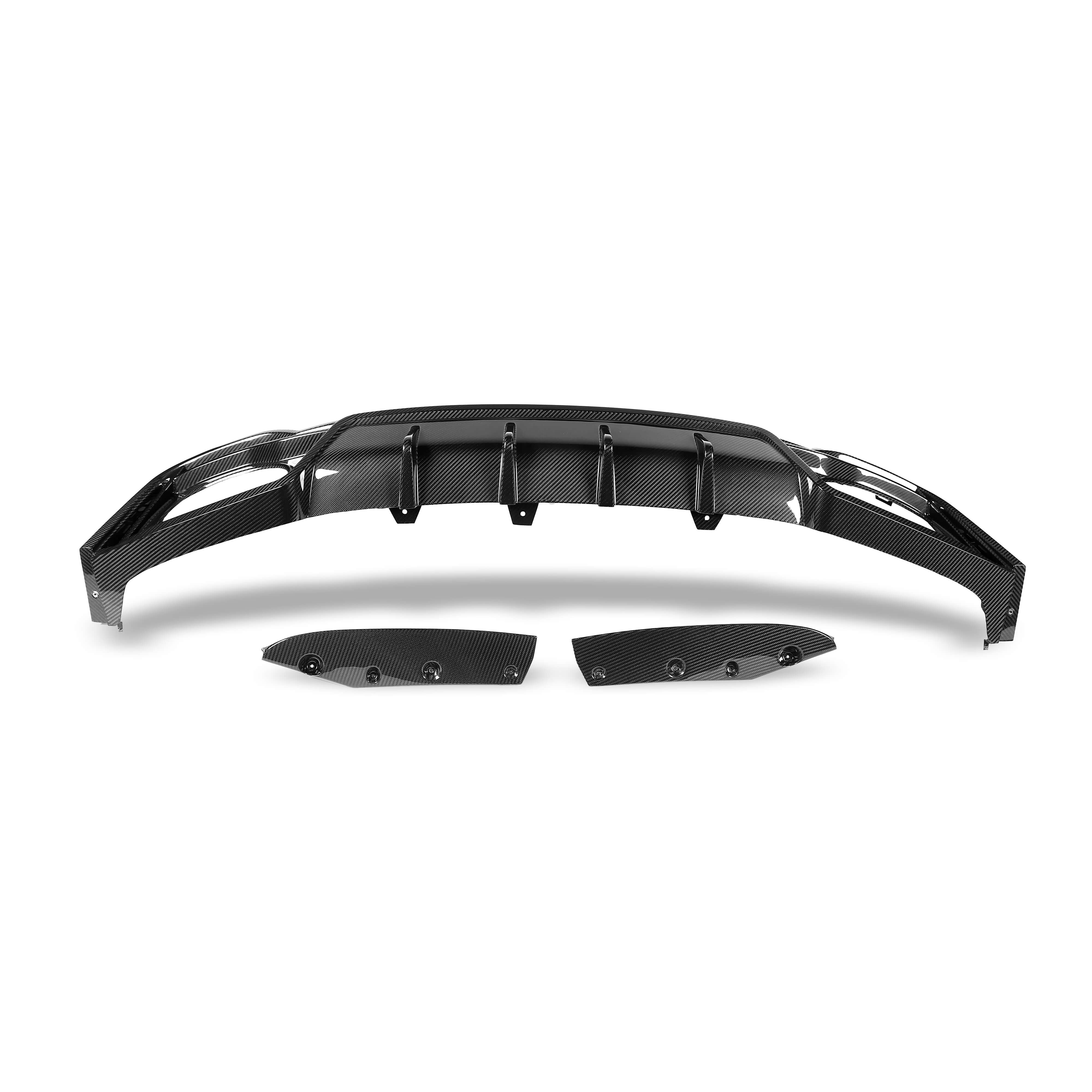 RevoZport Carbon Fiber Rear Diffuser Compatible With Audi RS6 C8