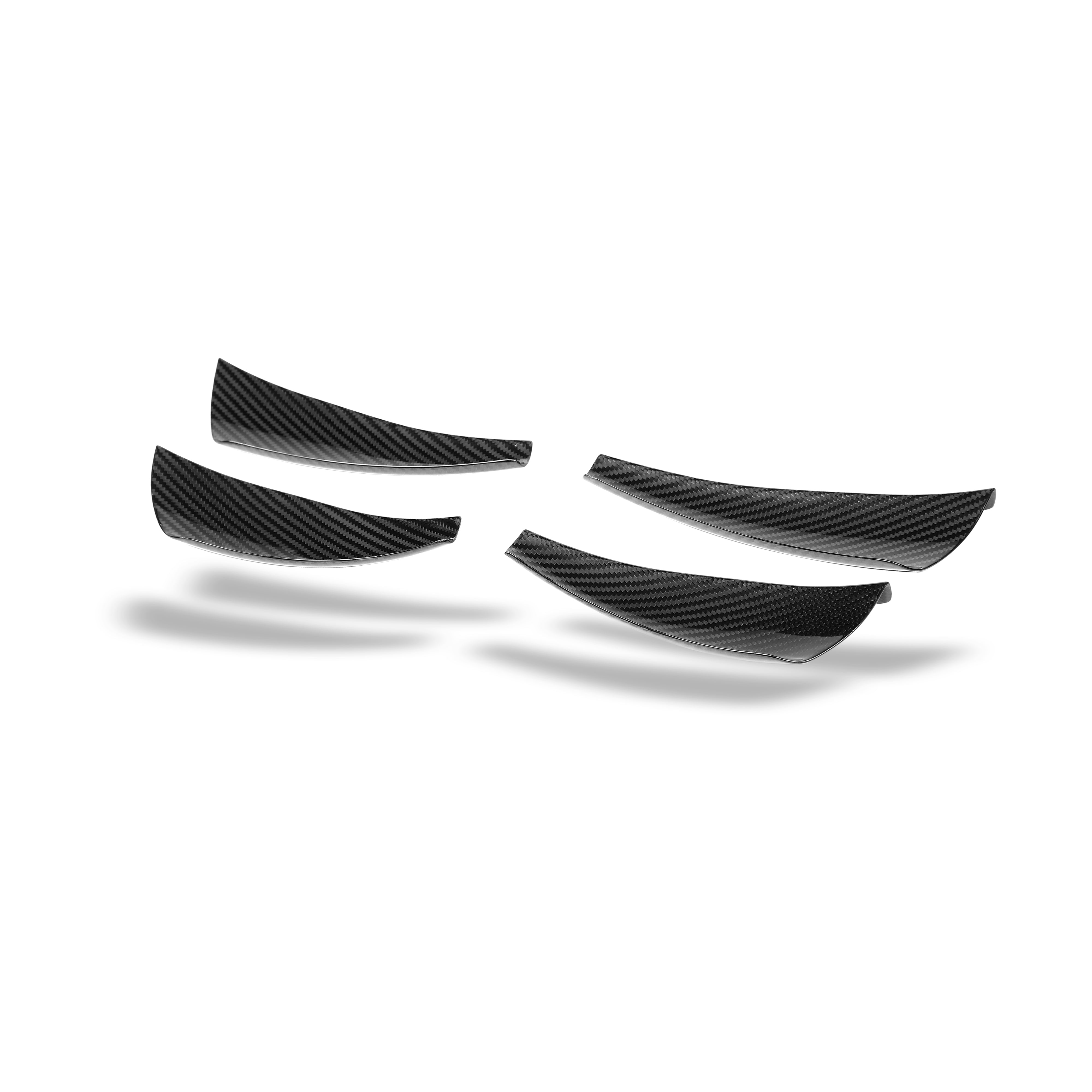 RevoZport Carbon Fiber Aero Front Bumper Canards Compatible With BMW M2 G87