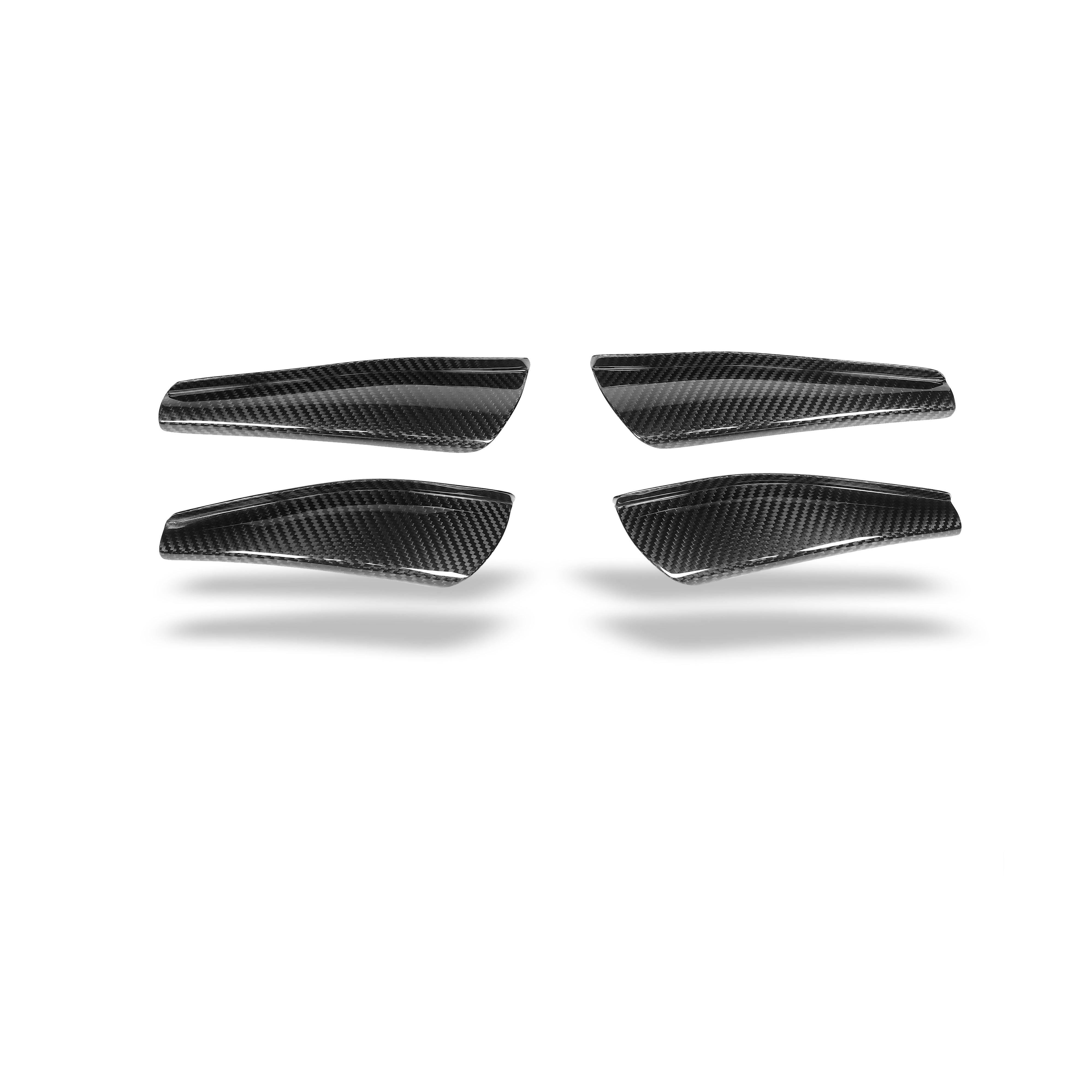 RevoZport Carbon Fiber Aero Front Bumper Canards Compatible With BMW M2 G87
