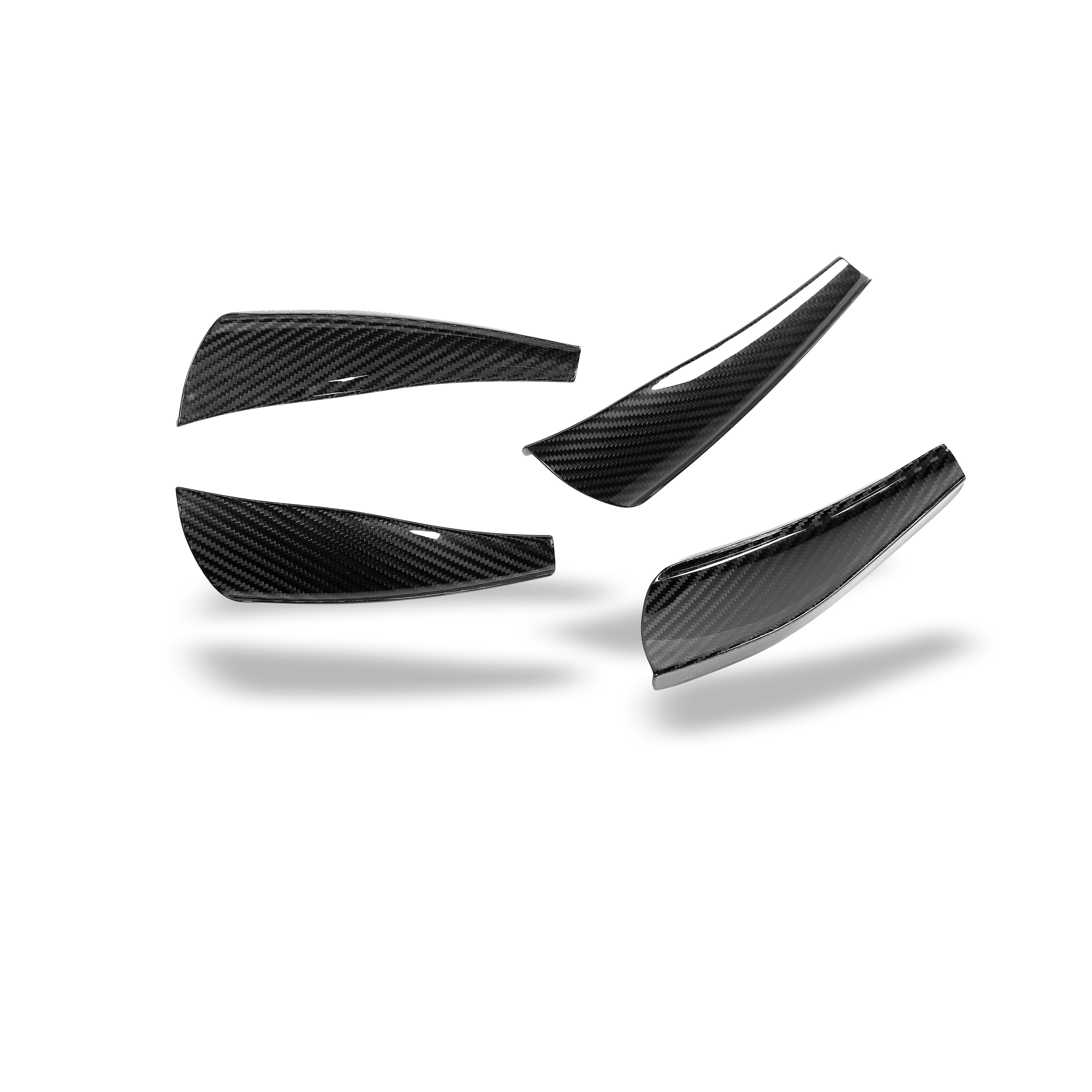 RevoZport Carbon Fiber Aero Front Bumper Canards Compatible With BMW M2 G87