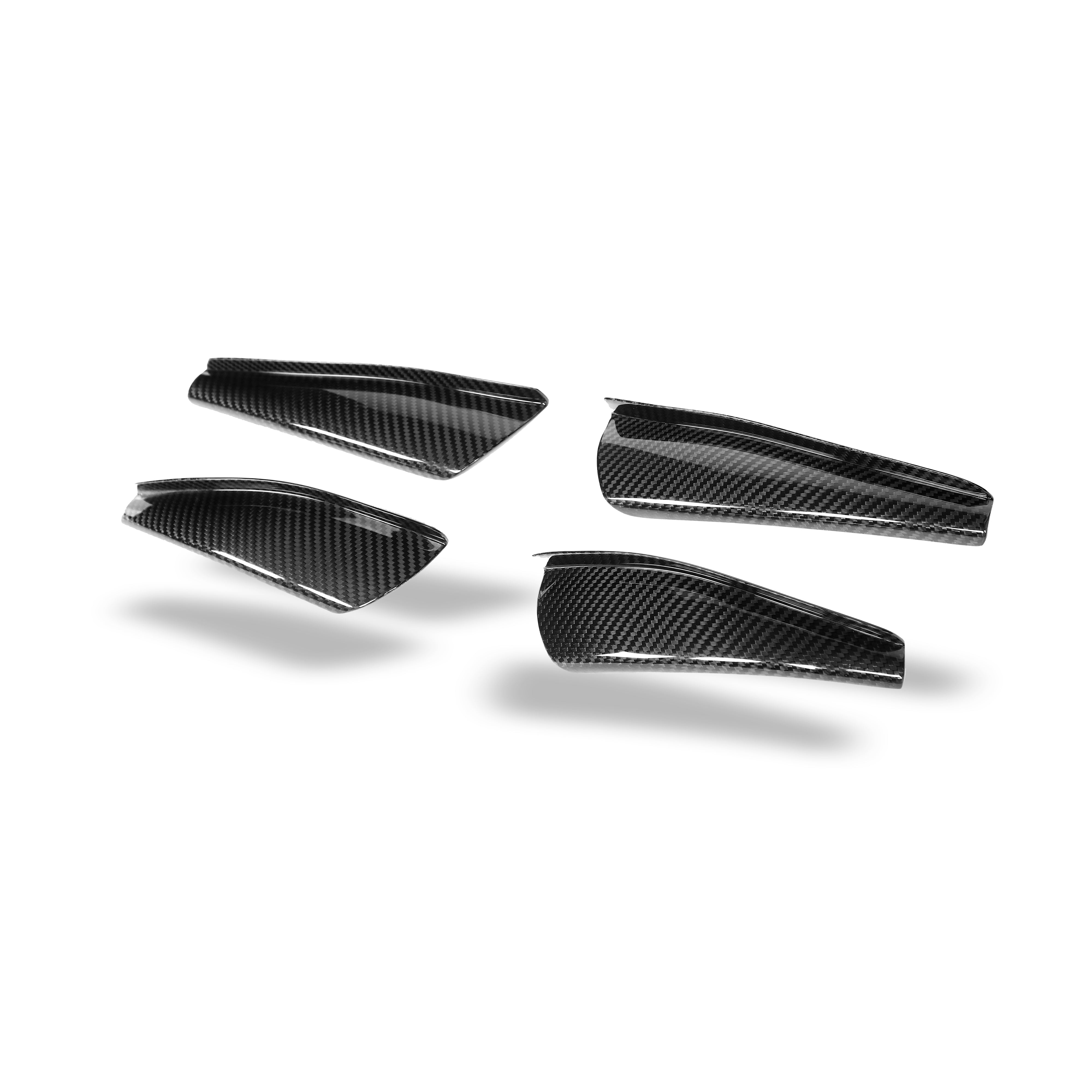RevoZport Carbon Fiber Aero Front Bumper Canards Compatible With BMW M2 G87