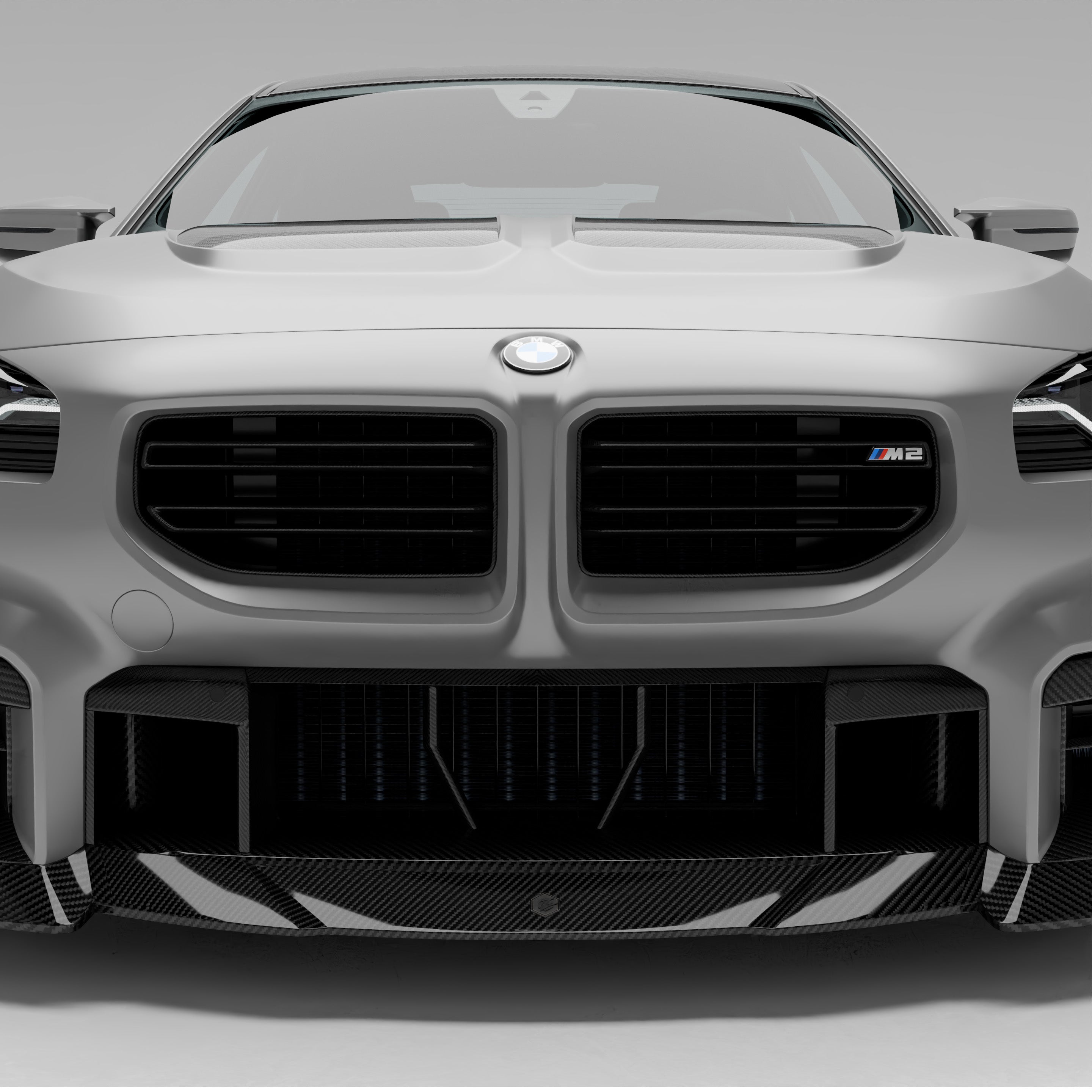 RevoZport Carbon Fiber Front Grill Compatible With BMW M2 G87