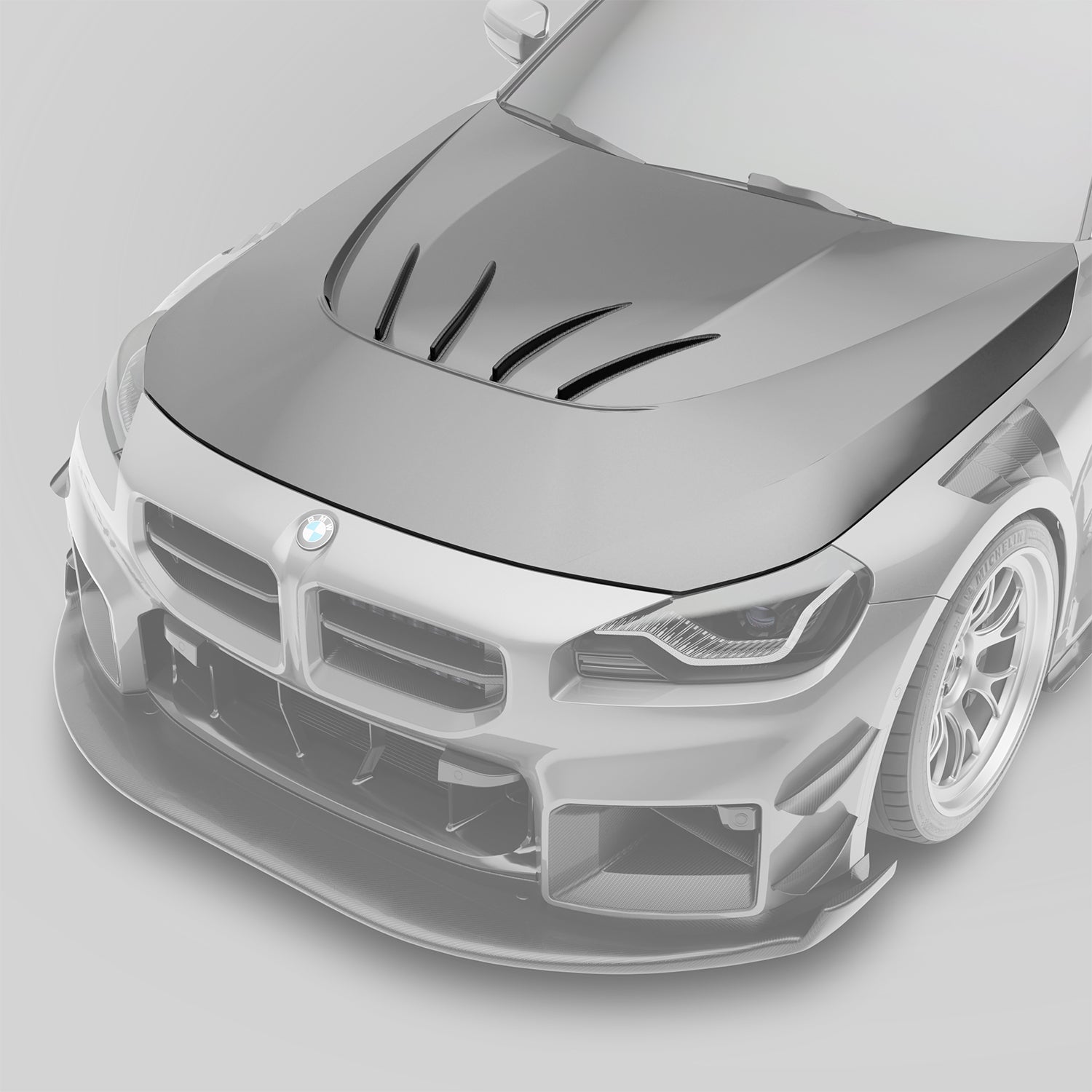 RevoZport Carbon Fiber Aero Hood & Strakes Compatible With BMW M2 G87