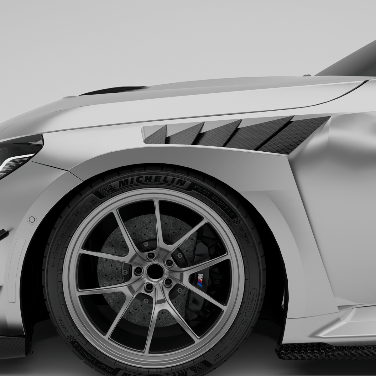 RevoZport Carbon Fiber Race Front Fenders Compatible With BMW M2 G87