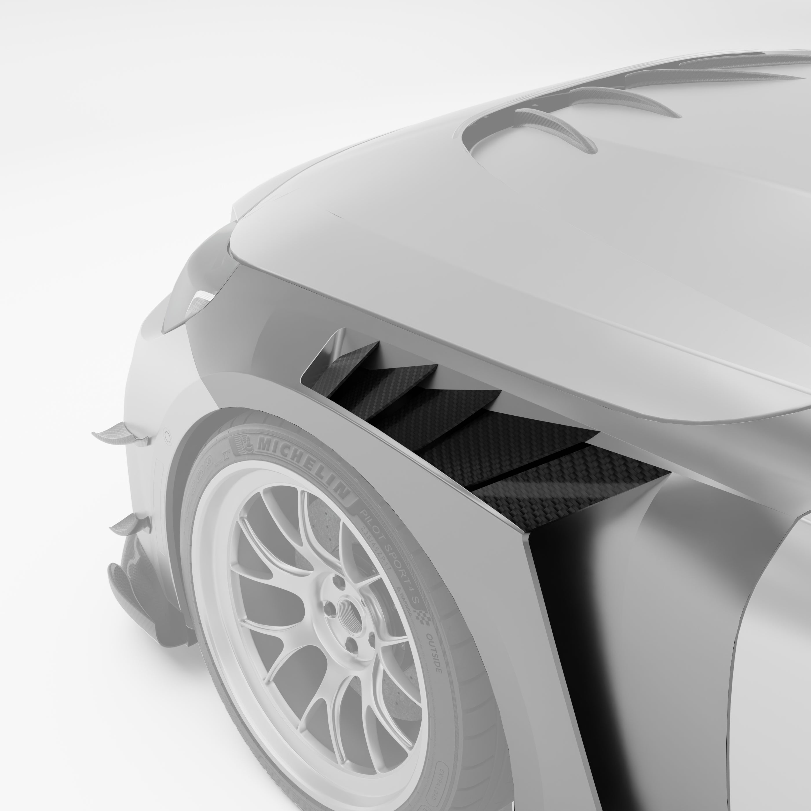 RevoZport Carbon Fiber Race Front Fenders Compatible With BMW M2 G87