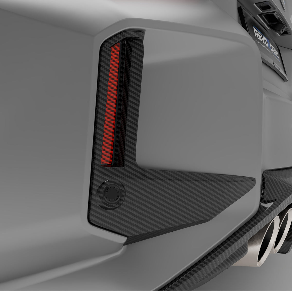 RevoZport Carbon Fiber Rear Canards Compatible With BMW M2 G87