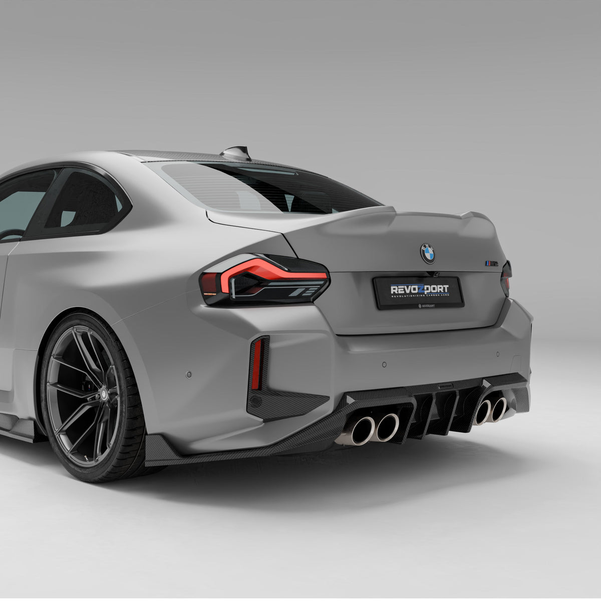 RevoZport Carbon Fiber Rear Diffuser Compatible With BMW M2 G87