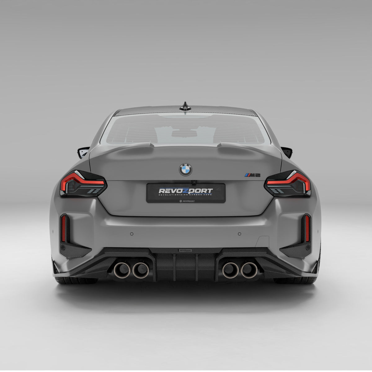RevoZport Carbon Fiber Rear Diffuser Compatible With BMW M2 G87