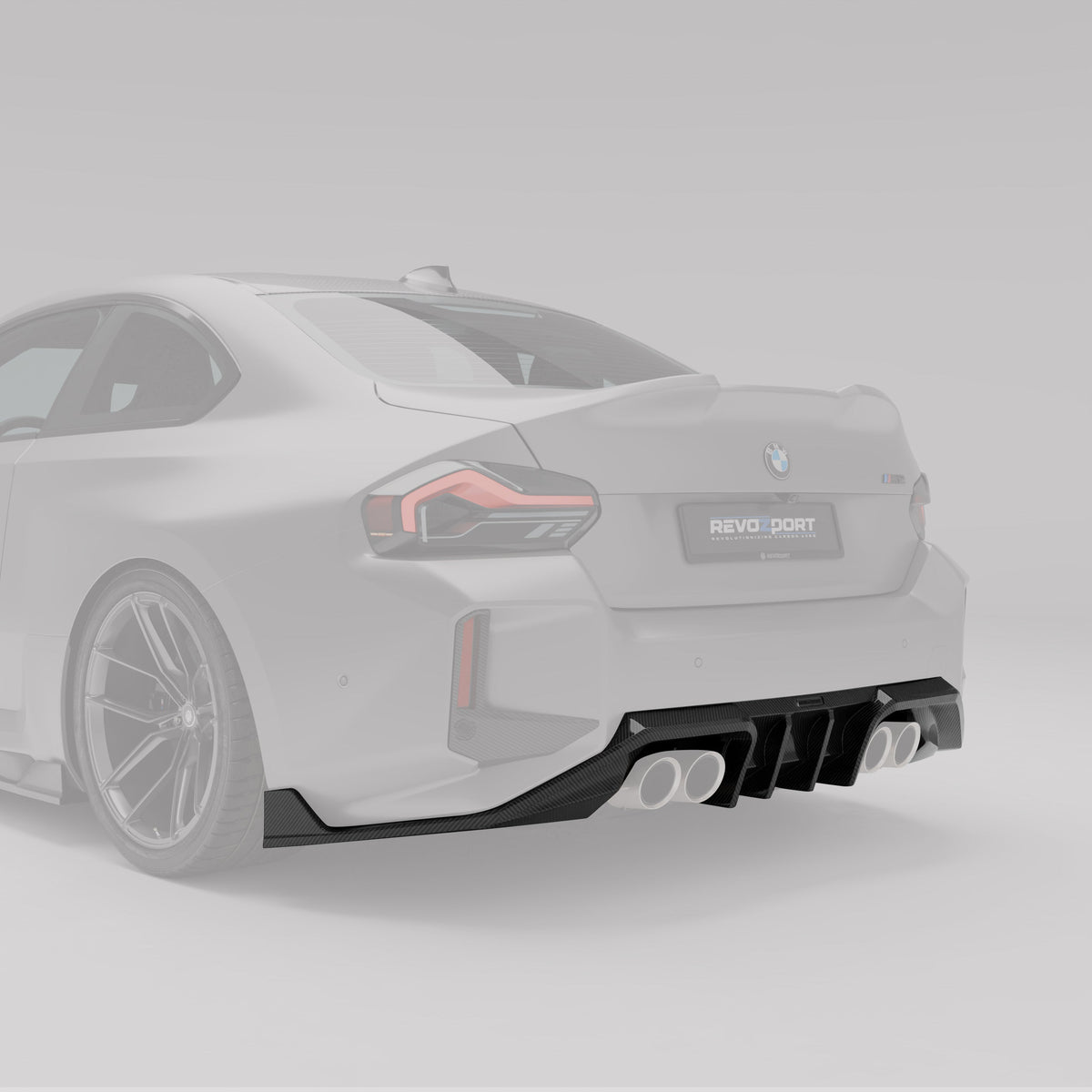 RevoZport Carbon Fiber Rear Diffuser Compatible With BMW M2 G87