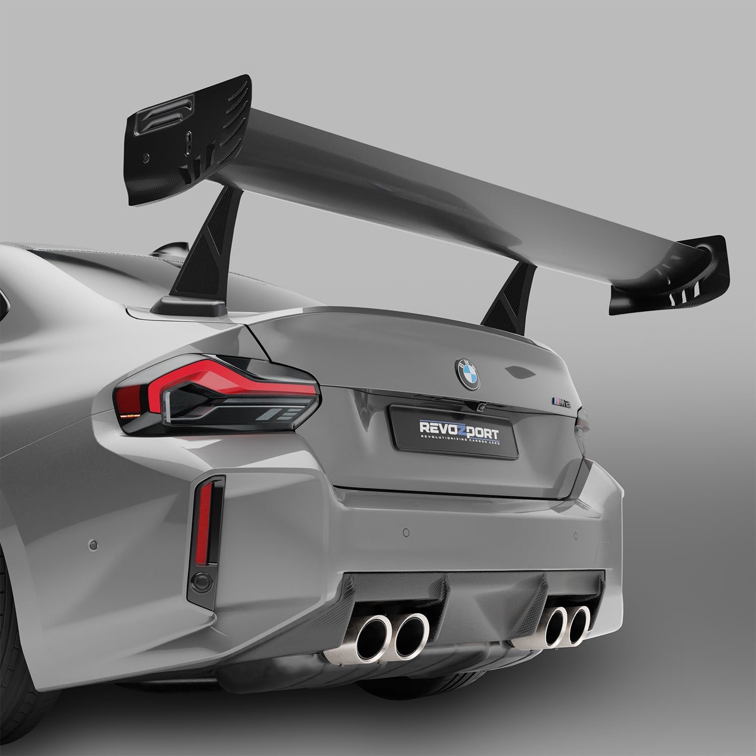 RevoZport Carbon Fiber Race Rear Wing Compatible With BMW M2 G87