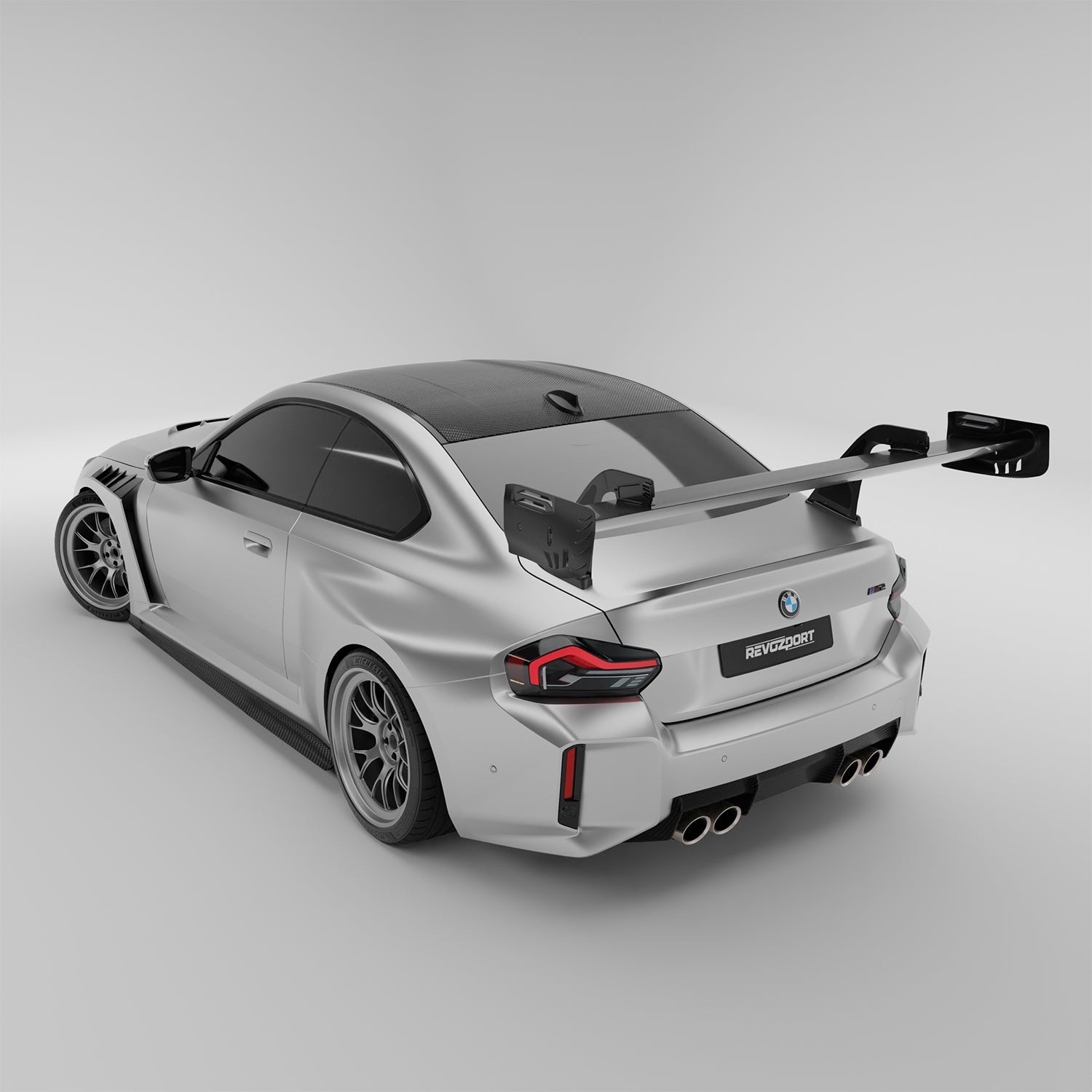 RevoZport Carbon Fiber Race Rear Wing Compatible With BMW M2 G87