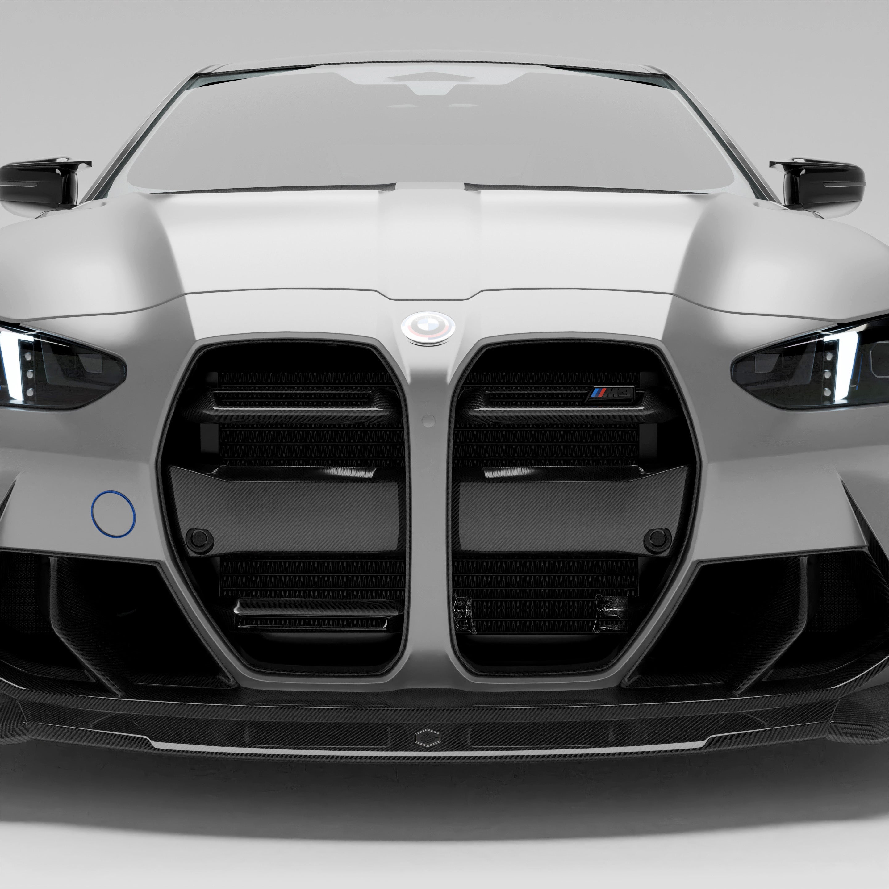 RevoZport Carbon Fiber Front Grill (with ACC) Compatible With BMW M3 G80