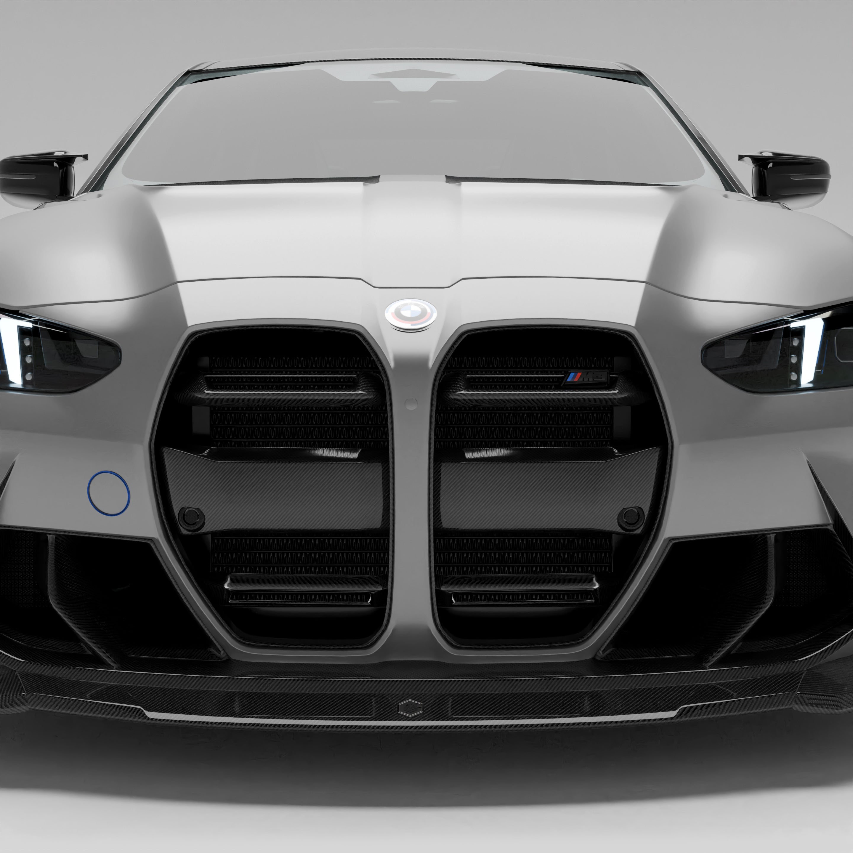 RevoZport Carbon Fiber Front Grill (without ACC) Compatible With BMW M3 G80