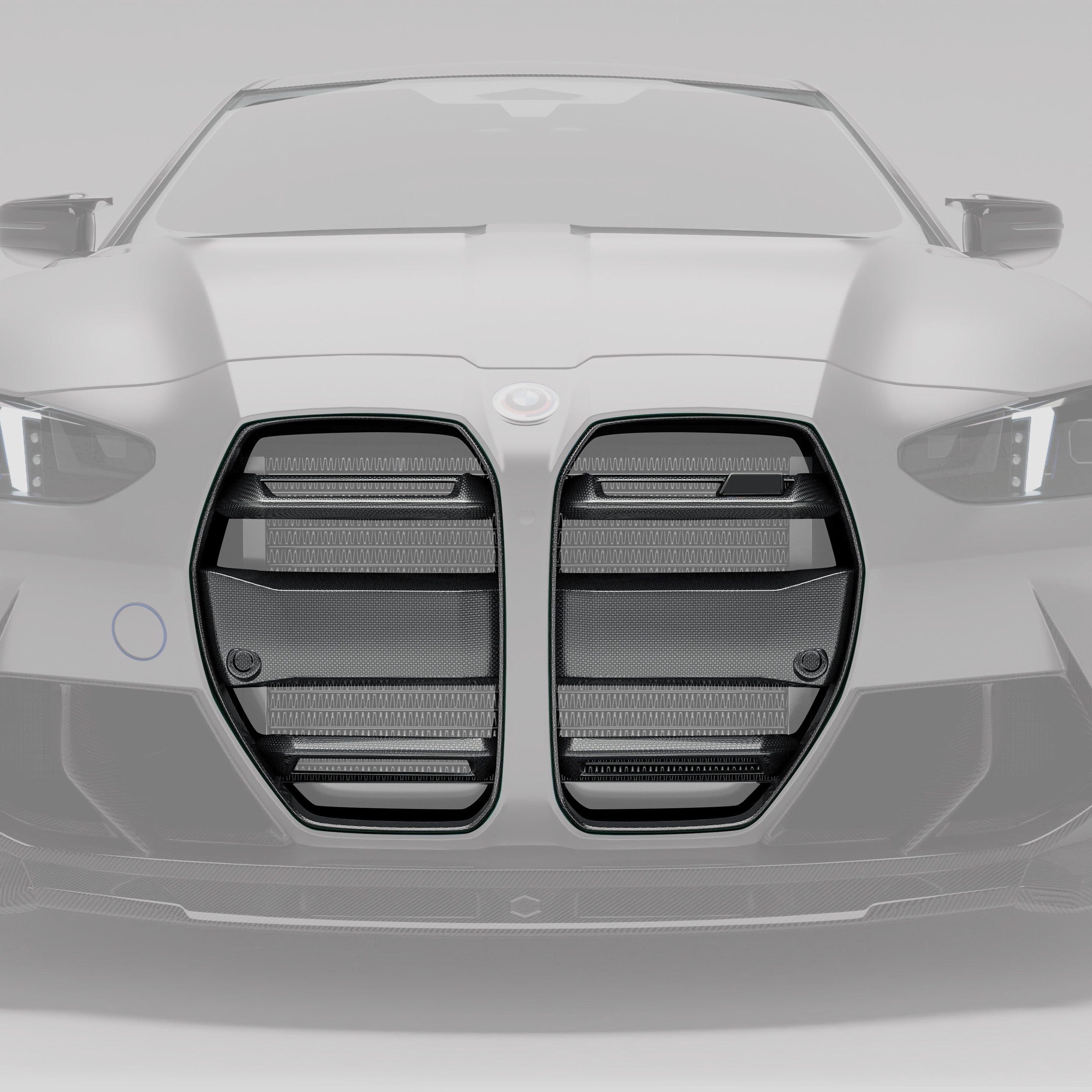RevoZport Carbon Fiber Front Grill (without ACC) Compatible With BMW M3 G80