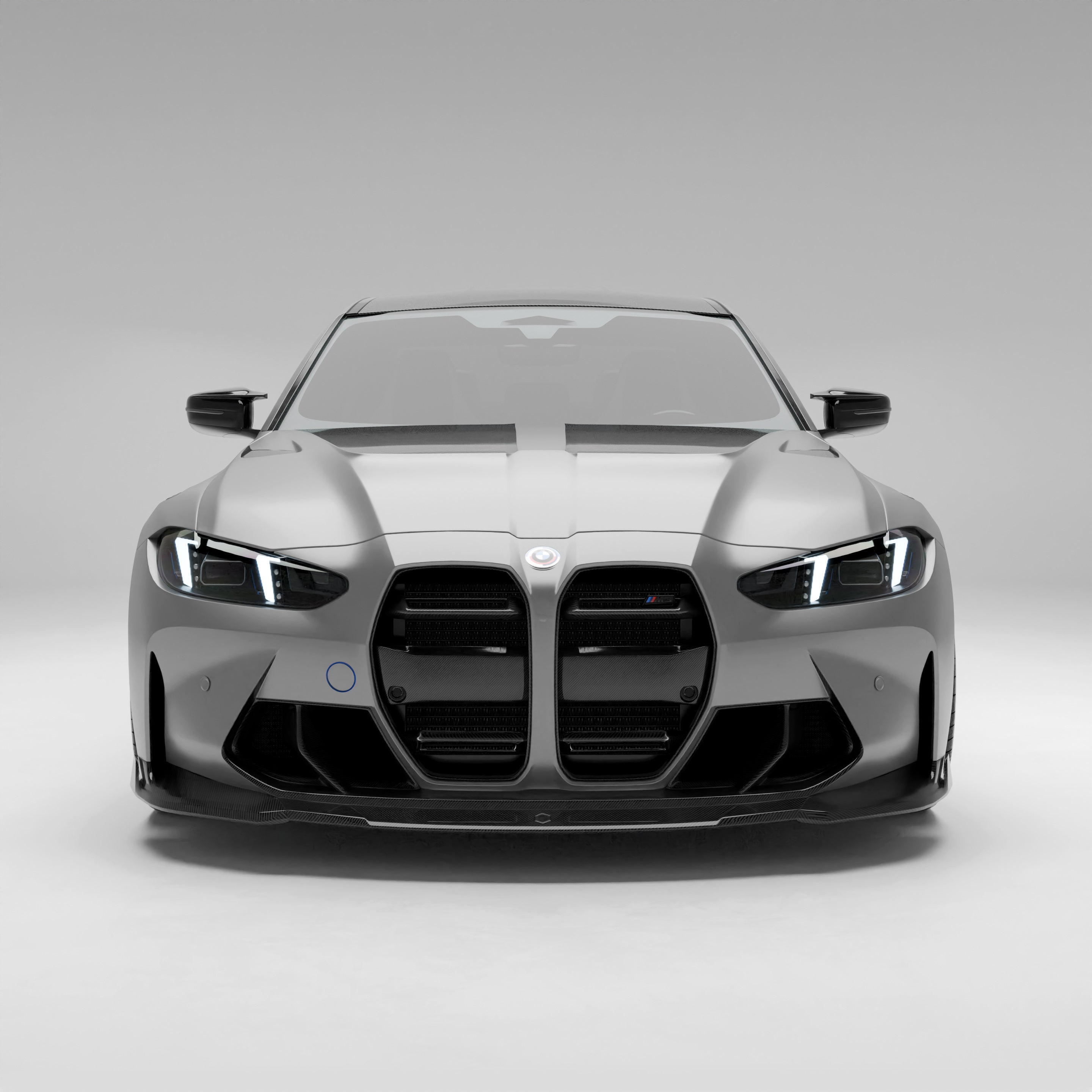 RevoZport Carbon Fiber Front Grill (without ACC) Compatible With BMW M3 G80
