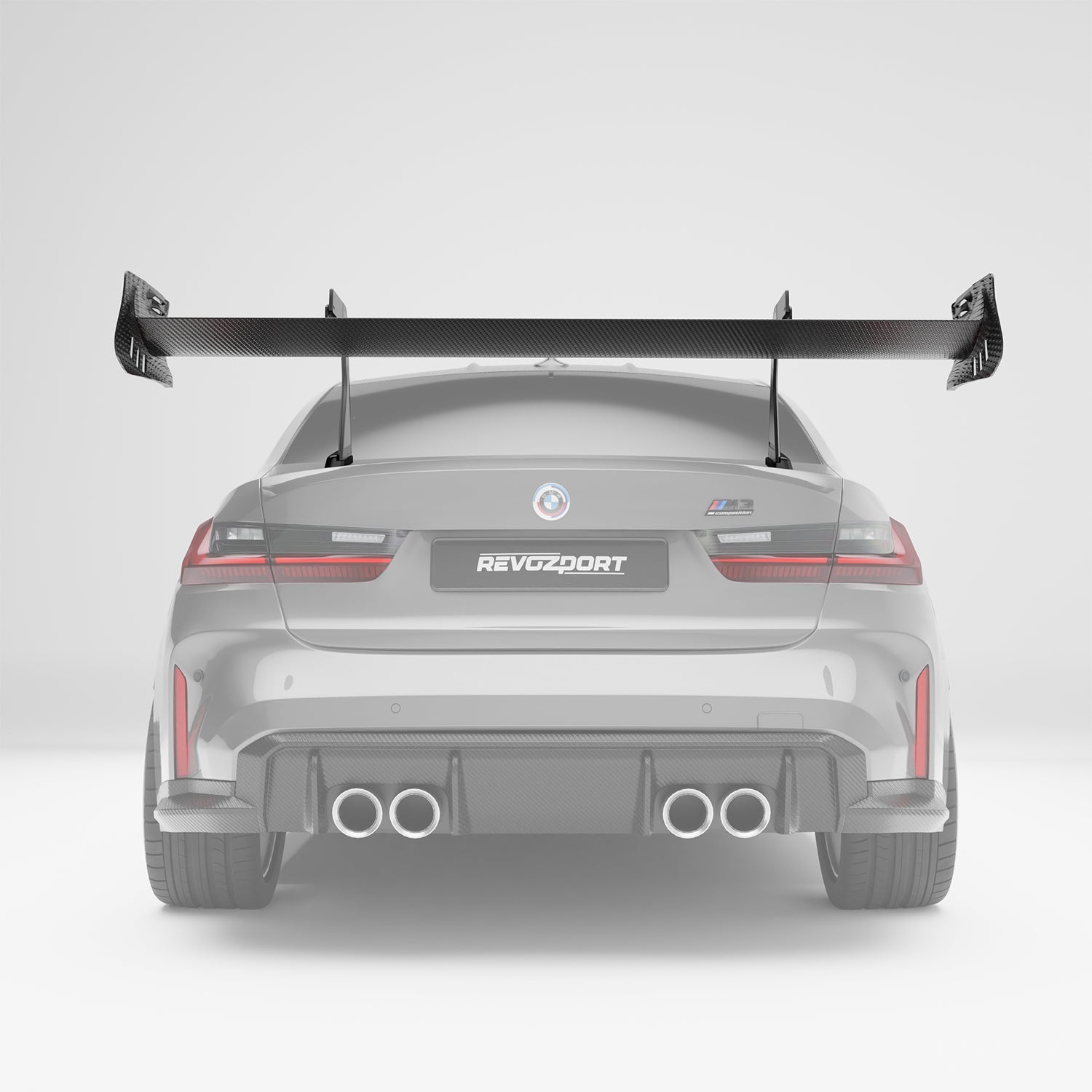 RevoZport Carbon Fiber Rear Wing Compatible With BMW M3 G80