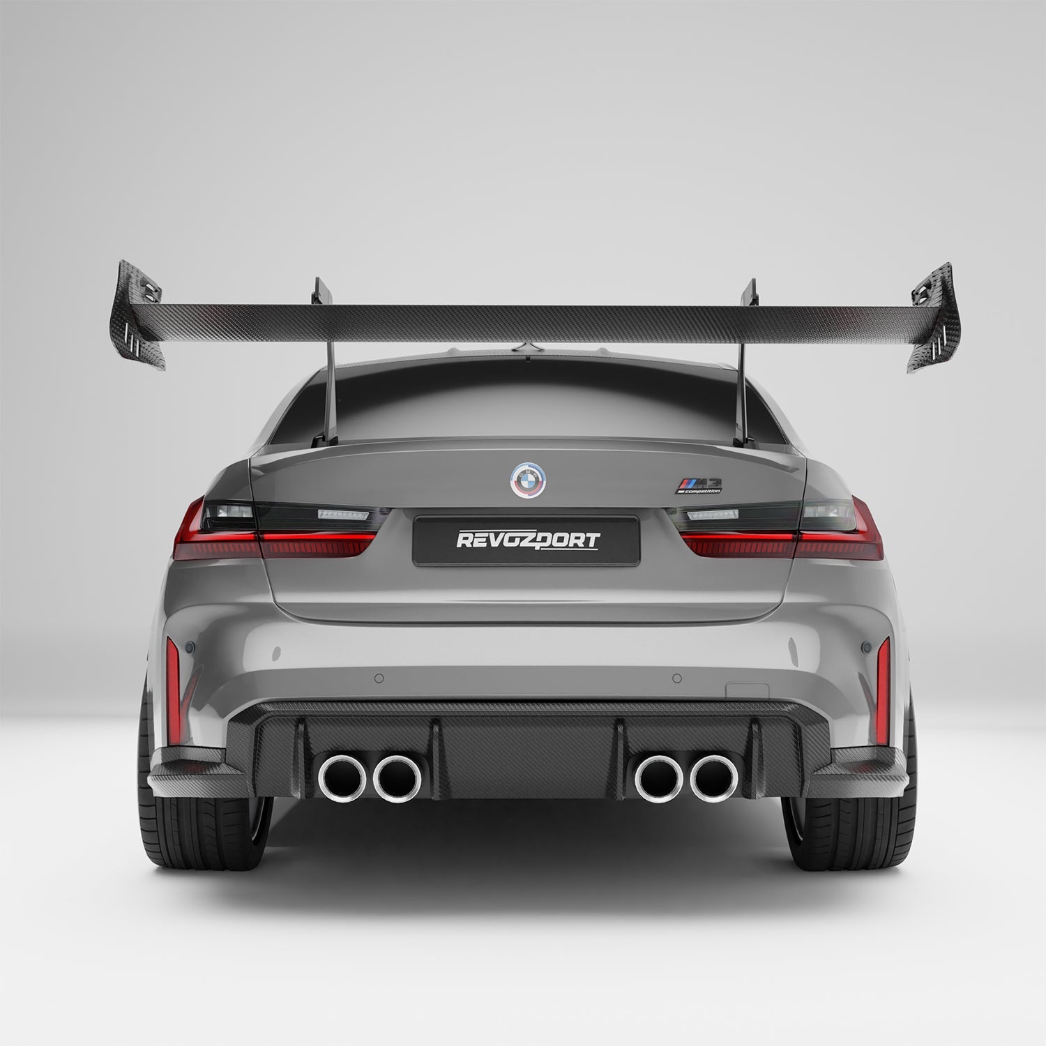 RevoZport Carbon Fiber Rear Wing Compatible With BMW M3 G80