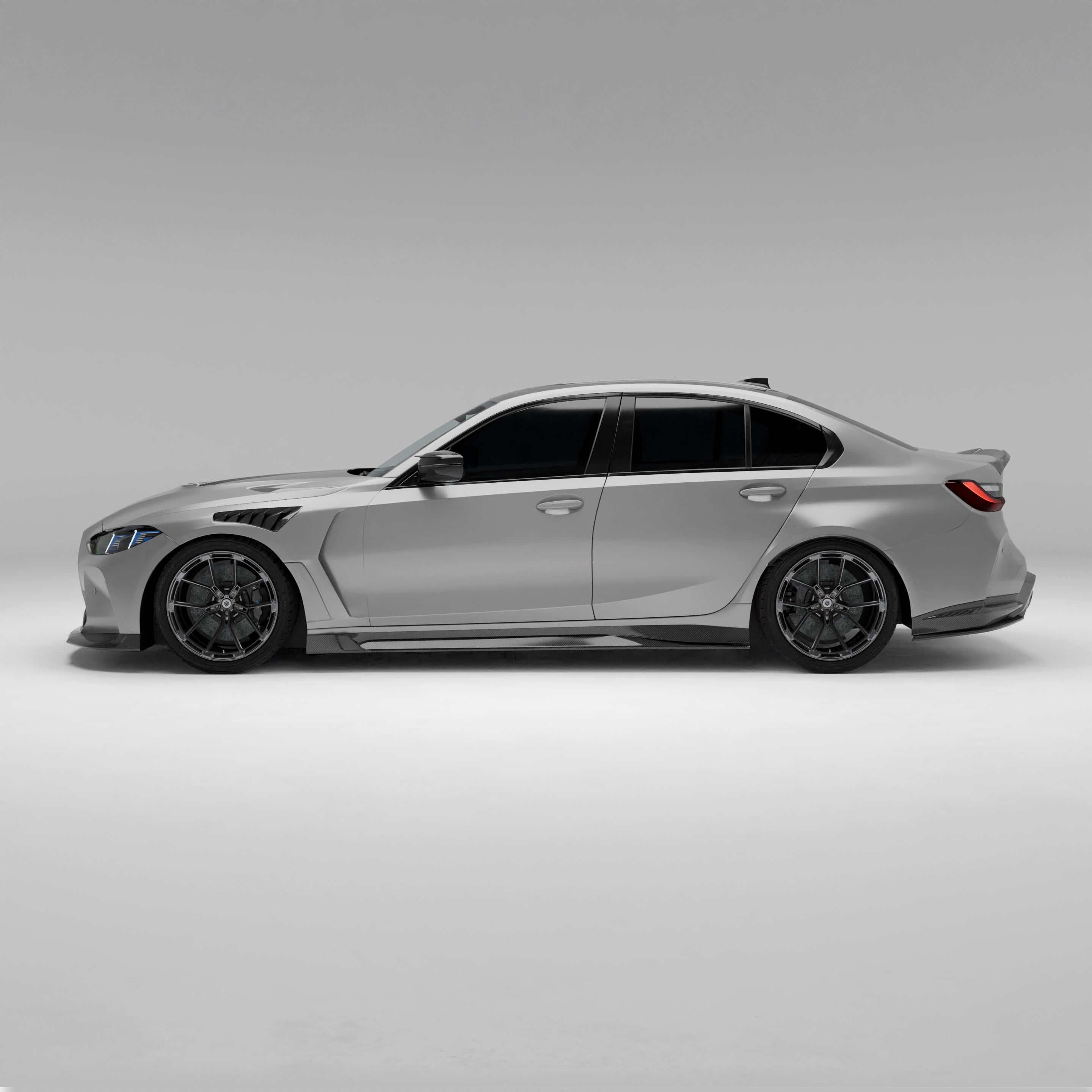 RevoZport Carbon Fiber Side Skirts Compatible With BMW M3 G80