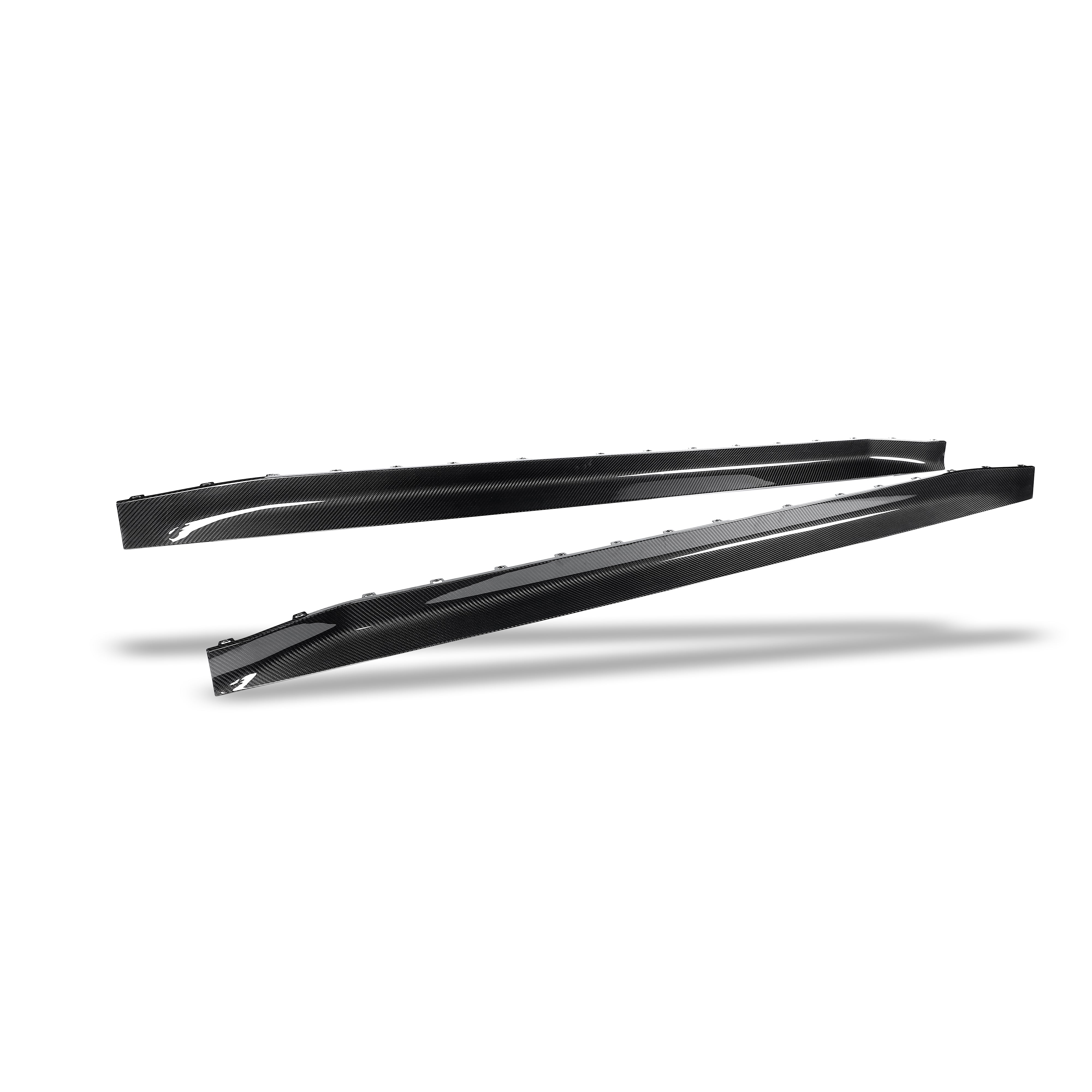 RevoZport Carbon Fiber Aero Side Skirts Compatible With BMW M3 G80
