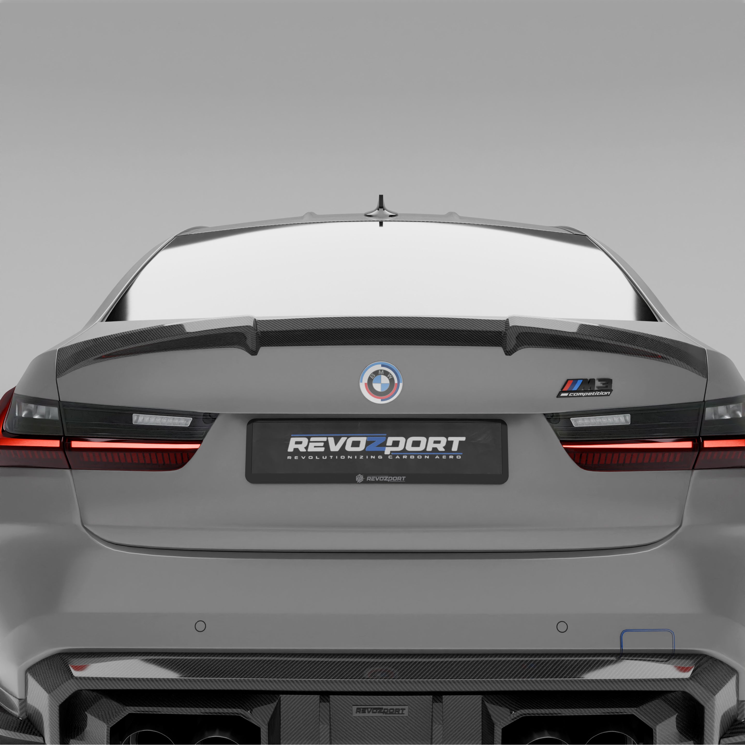 RevoZport Carbon Fiber Spoiler Compatible With BMW M3 G80
