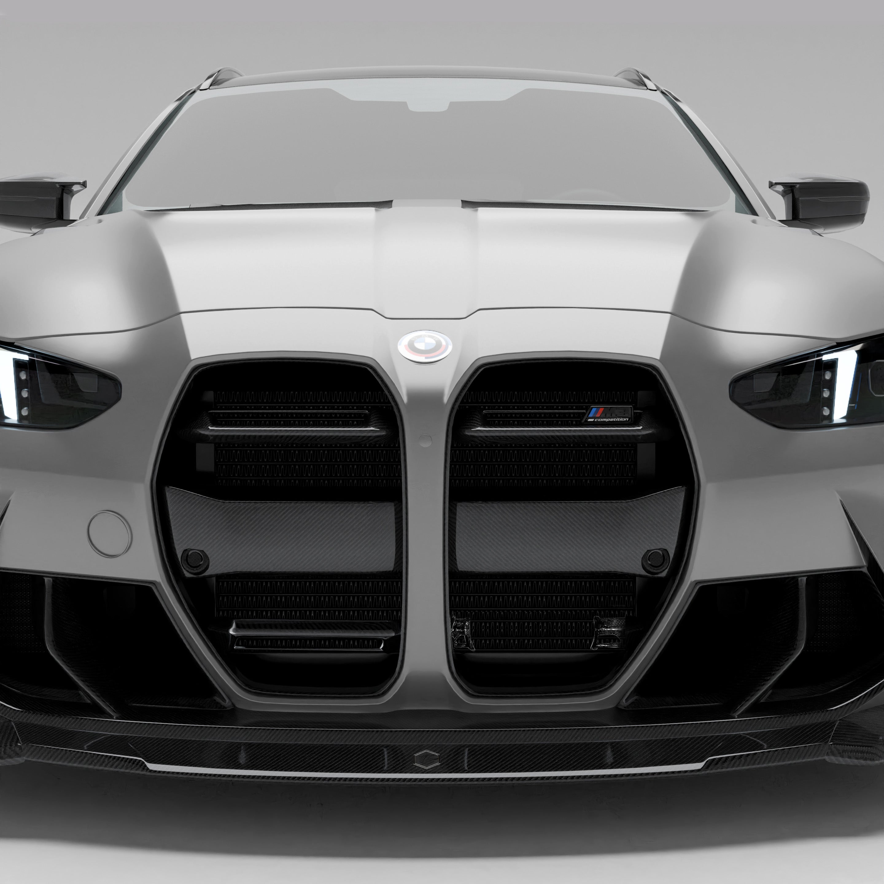RevoZport Carbon Fiber Front Grill ( with ACC) Compatible With BMW M3 G81