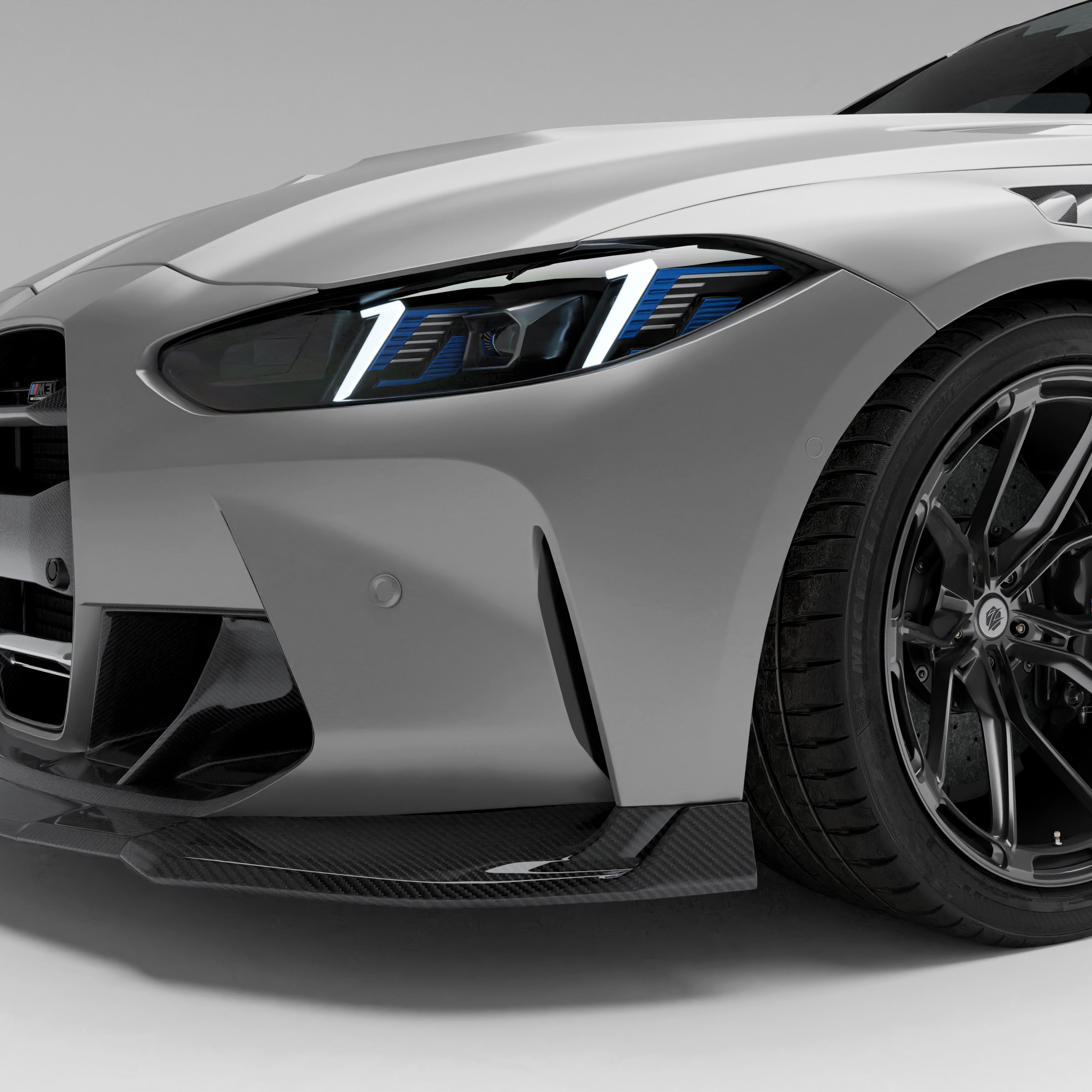 RevoZport Carbon Fiber Front Lip Compatible With BMW M3 G81